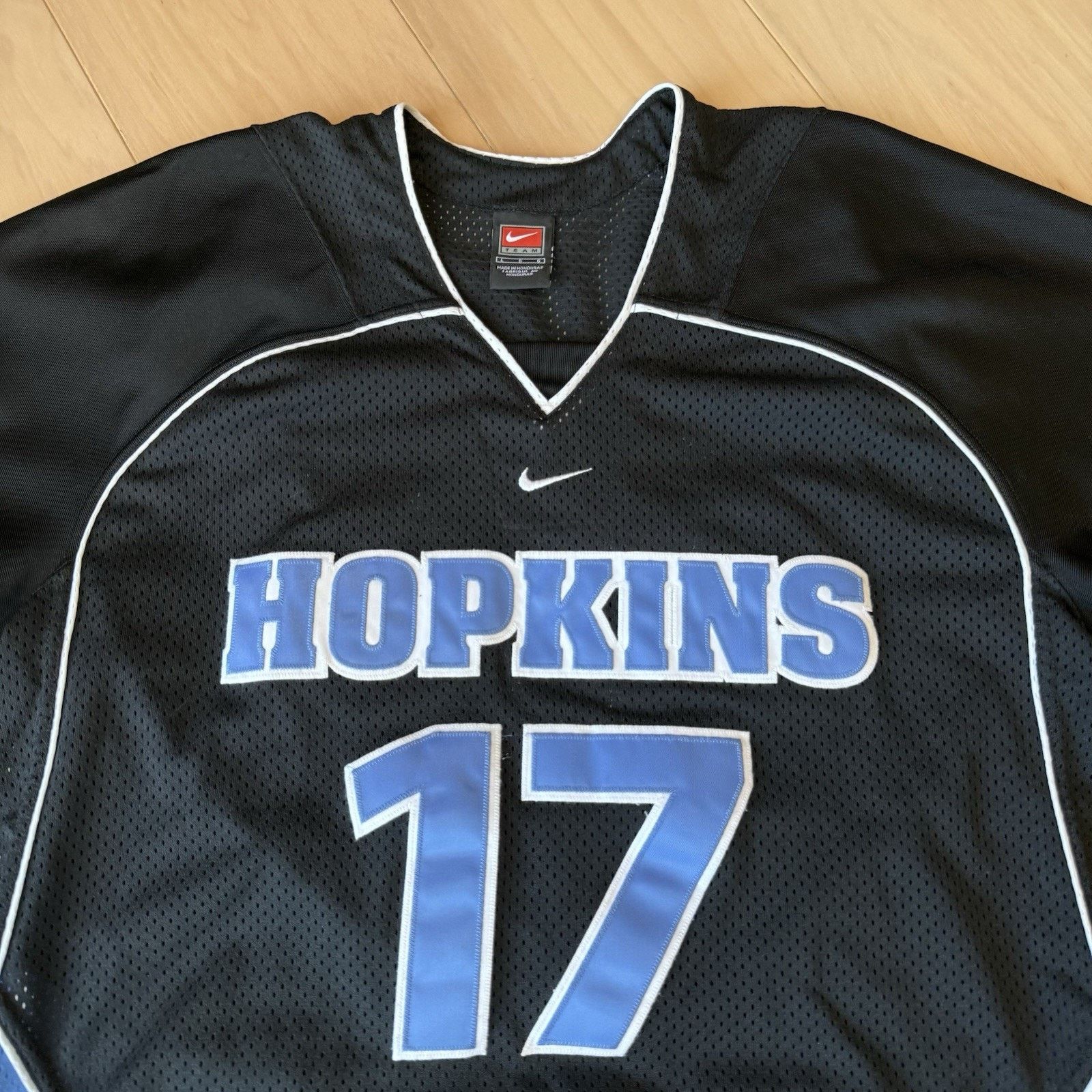 Nike × Vintage Vintage John Hopkins Lacrosse Jersey Large Black Nike Center Size US L / EU 52-54 / 3 - 3 Thumbnail