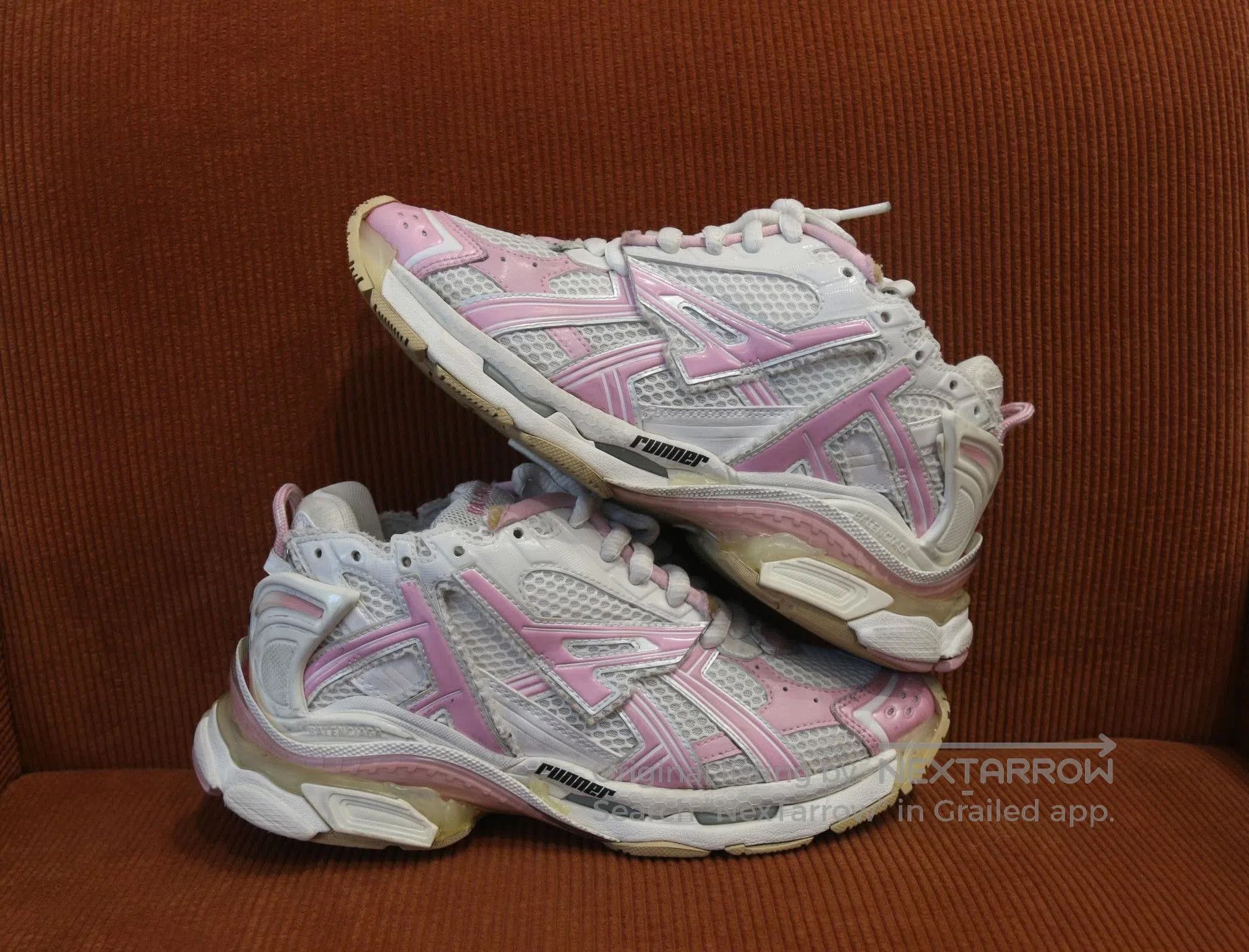 Balenciaga Balenciaga Runner Pink White Dad Shoes. Size US 7 / IT 37 - 3 Thumbnail