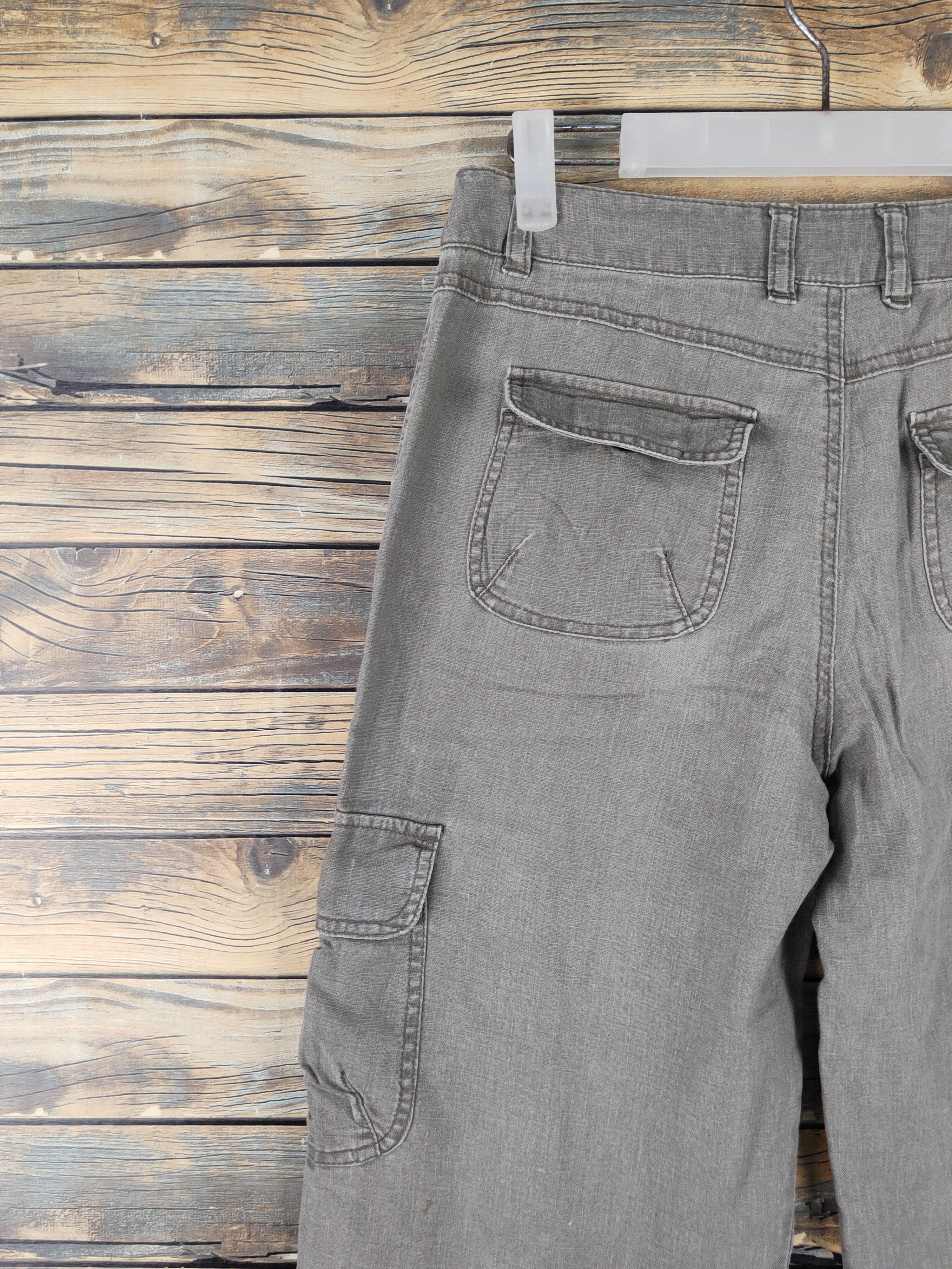 Japanese Brand Pbi Olive Faded Multipocket Tactical Cargo Pants #W1427 Size 28" / US 6 / IT 42 - 9 Thumbnail