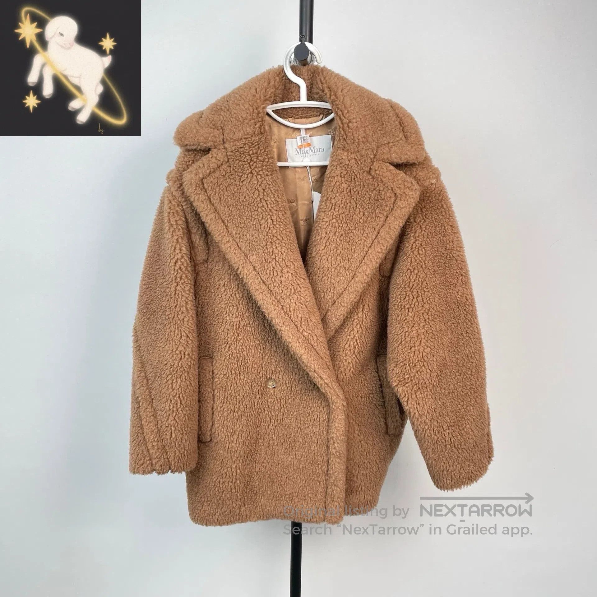 Max Mara Max Mara Camel double-breasted teddy short coat| Size S / US 4 / IT 40 - 1 Thumbnail
