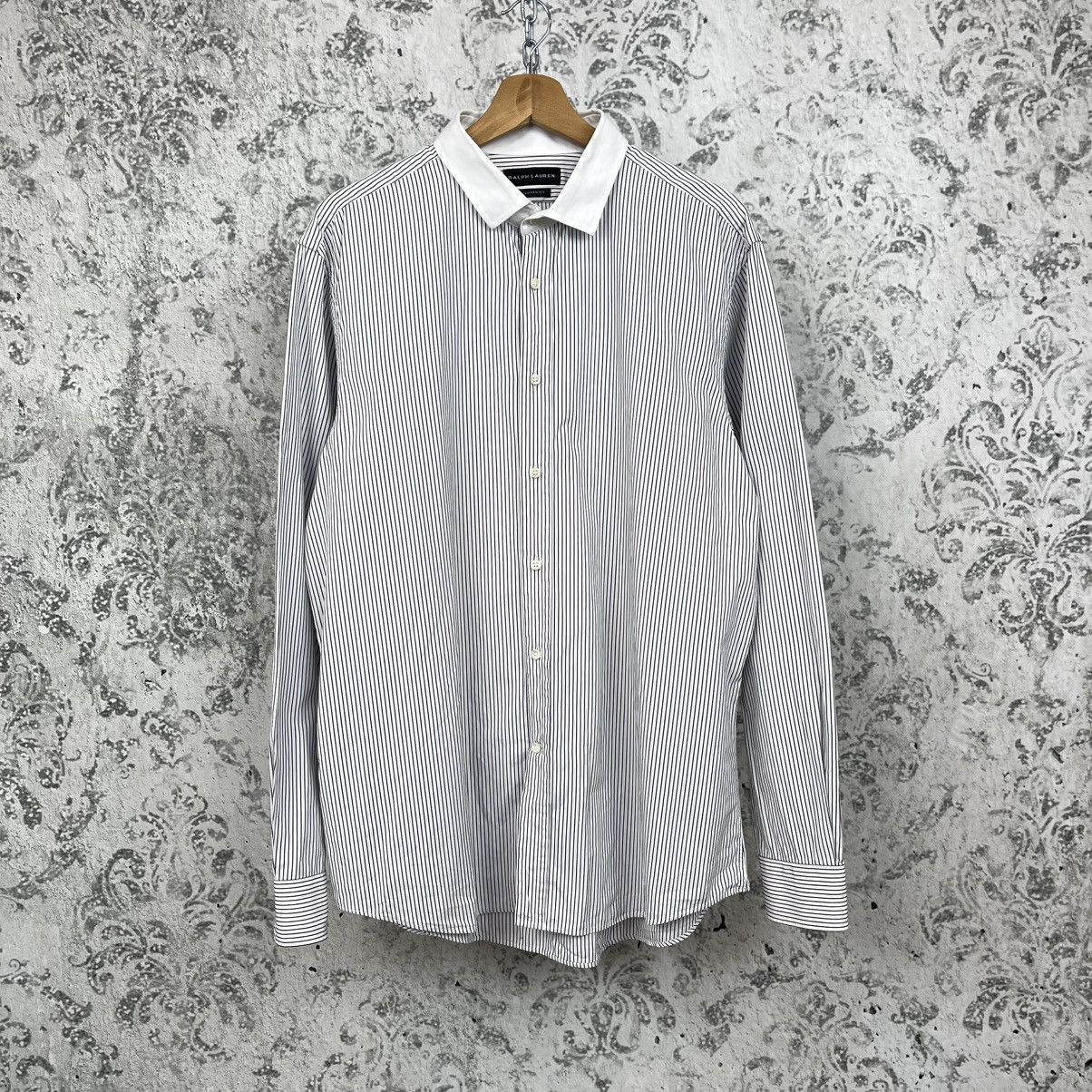 Ralph Lauren × Ralph Lauren Black Label RALPH LAUREN BLACK LABEL STRIPED SHIRT MADE IN ITALY Size US XL / EU 56 / 4 - 1 Thumbnail