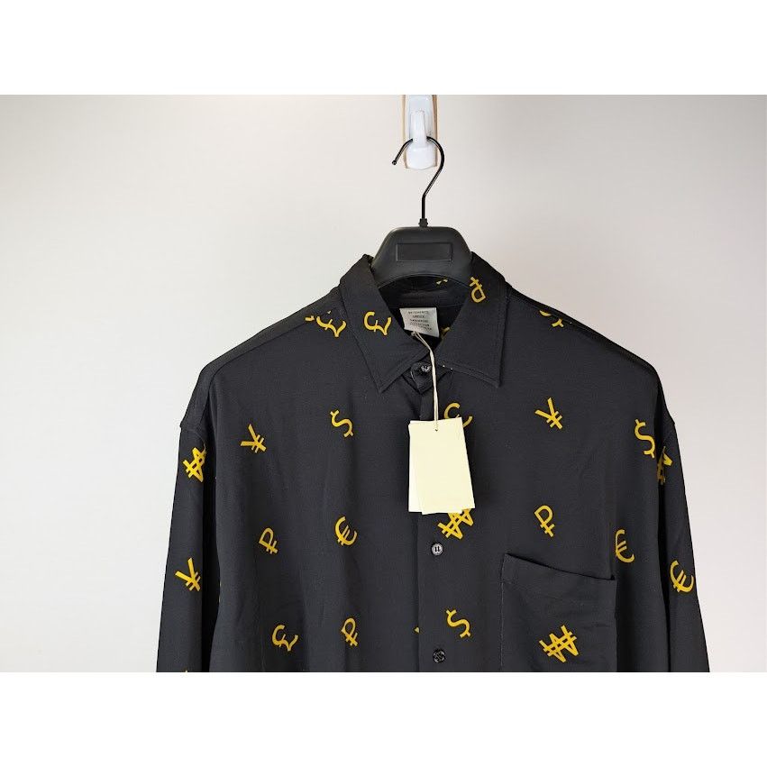 Vetements o1rshd1 Currency Print Button Up Shirt in Black Size US L / EU 52-54 / 3 - 3 Thumbnail