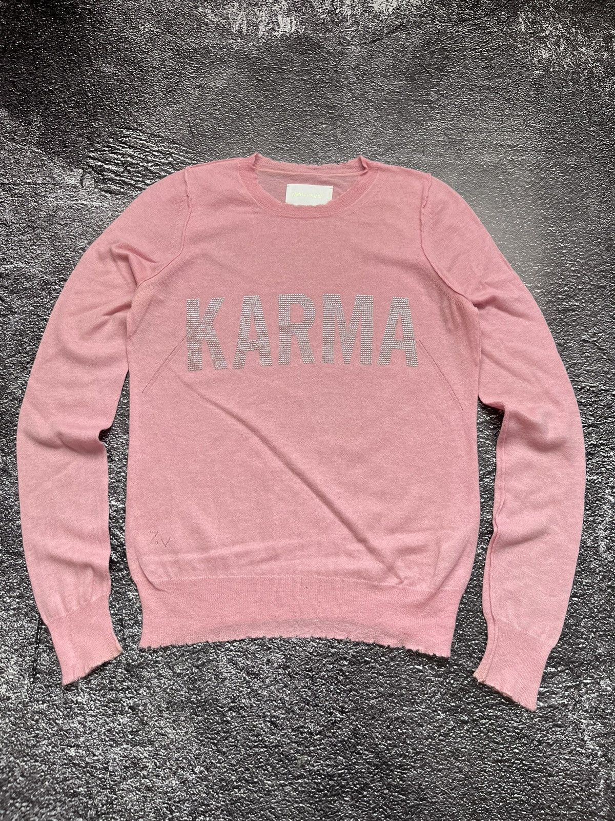 Zadig & Voltaire ZADIG VOLTAIRE MISS BISS CP Cashmere Sweater Big Logo Karma Size S / US 4 / IT 40 - 2 Thumbnail