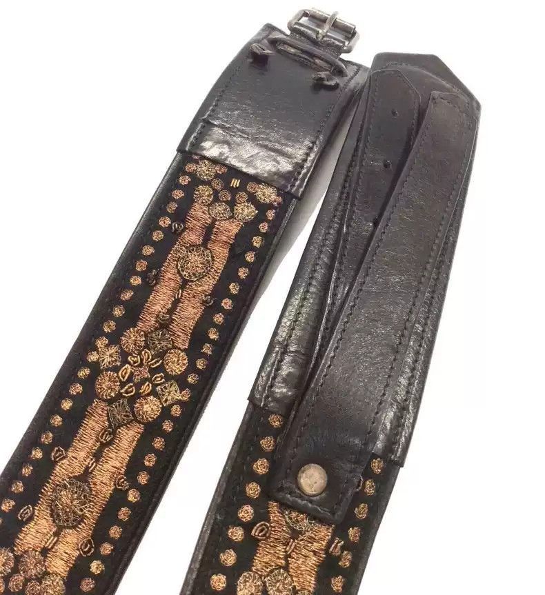 Dries Van Noten Dries van noten Heavy industry embroidery black belt- Size ONE SIZE - 4 Thumbnail