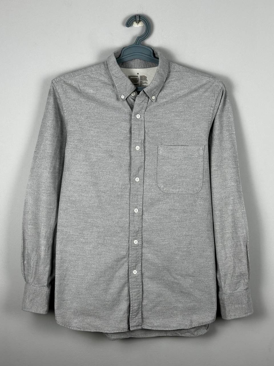 Japanese Brand Muji Summer Long Sleeve Grey Shirt Button-Up Size US M / EU 48-50 / 2 - 1 Thumbnail