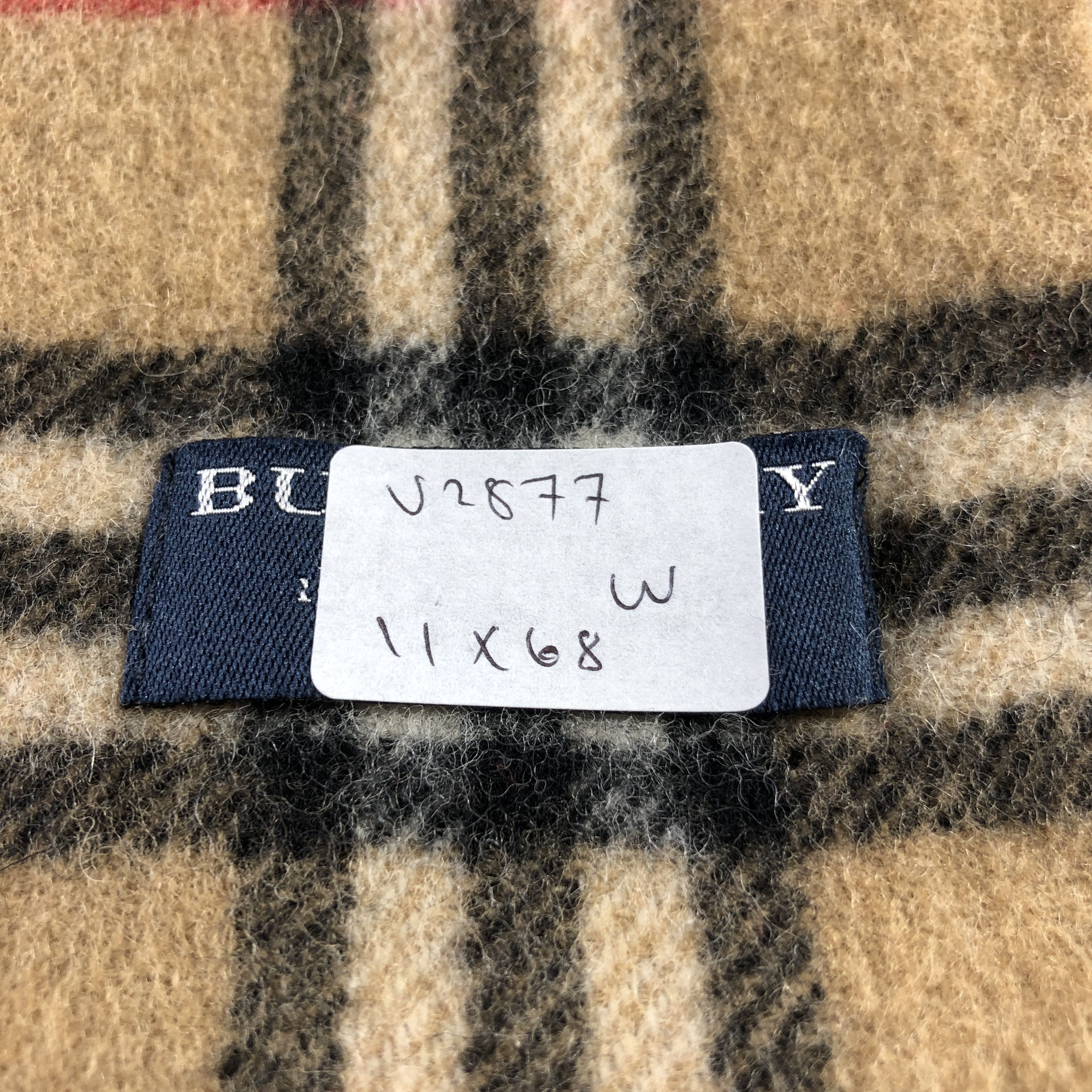 Burberry Burberry Tan Nova Check Wool Scarf Muffler V2877 Size ONE SIZE - 5 Thumbnail