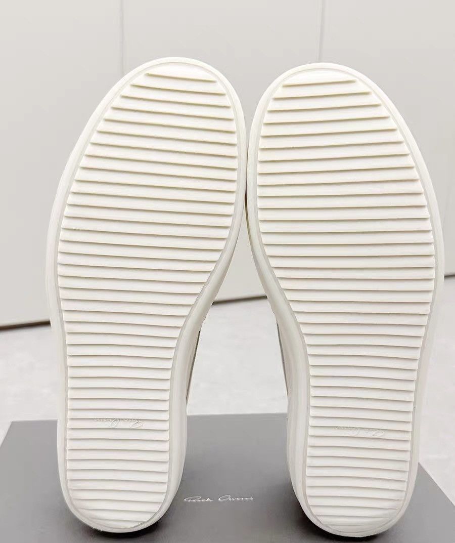 Rick Owens Rick Owens Mainline Milk White Low Top Leather Sneakers Size US 10 / EU 43 - 7 Thumbnail