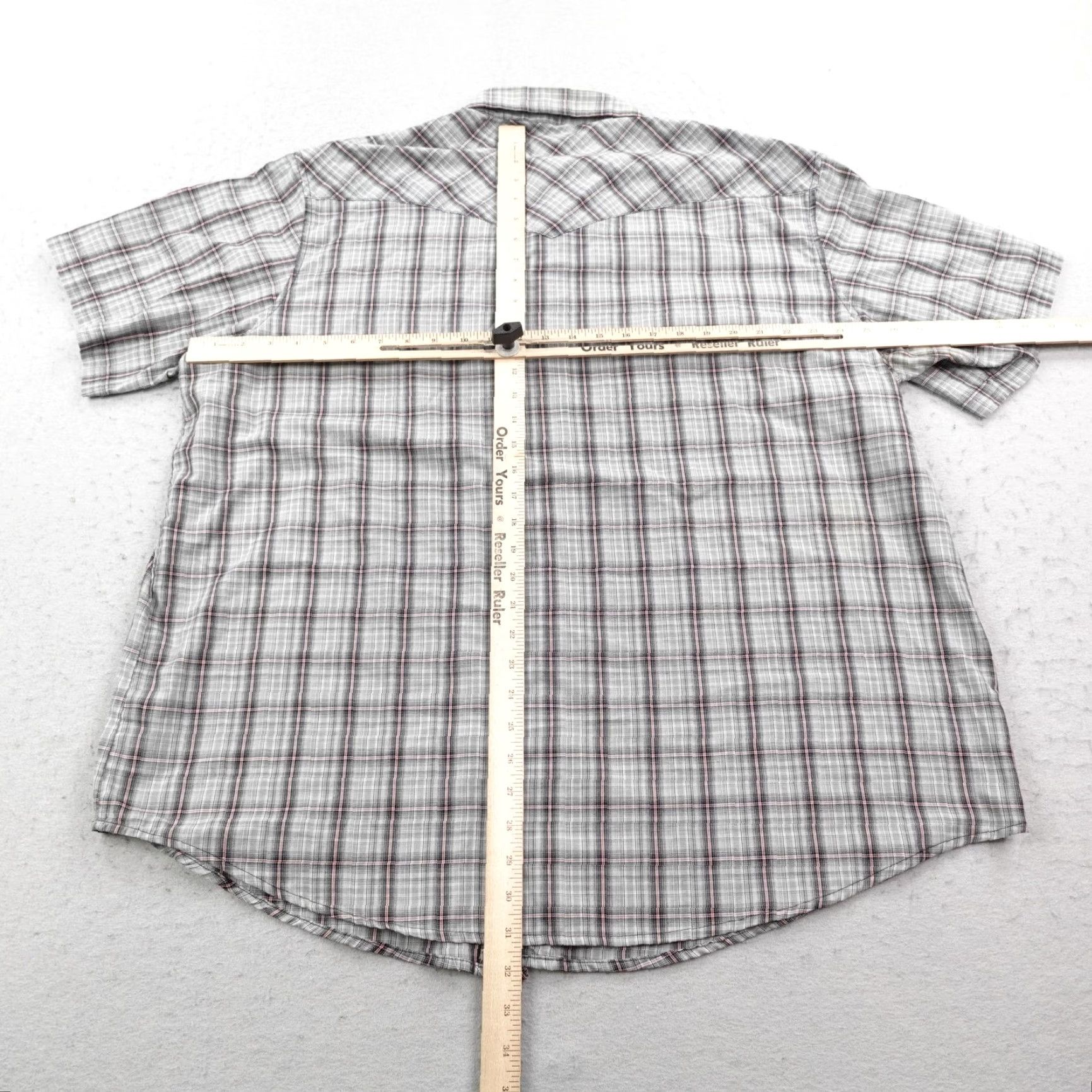 Wrangler VINTAGE Wrangler Shirt Mens 2XL Gray Plaid Western Pearl Snap Cowboy Rodeo Country Shirt? Size US XXL / EU 58 / 5 - 6 Thumbnail