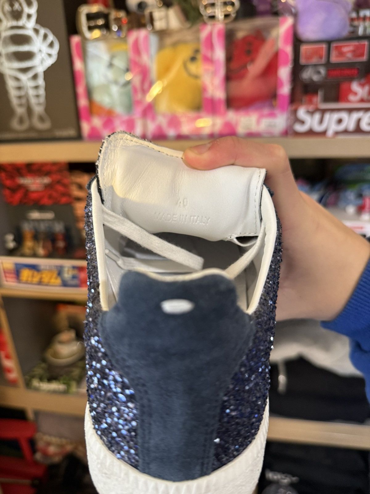 Maison Margiela Maison Margiela GAT Navy/Glitter Sneaker Size US 7.5 / EU 40-41 - 7 Thumbnail