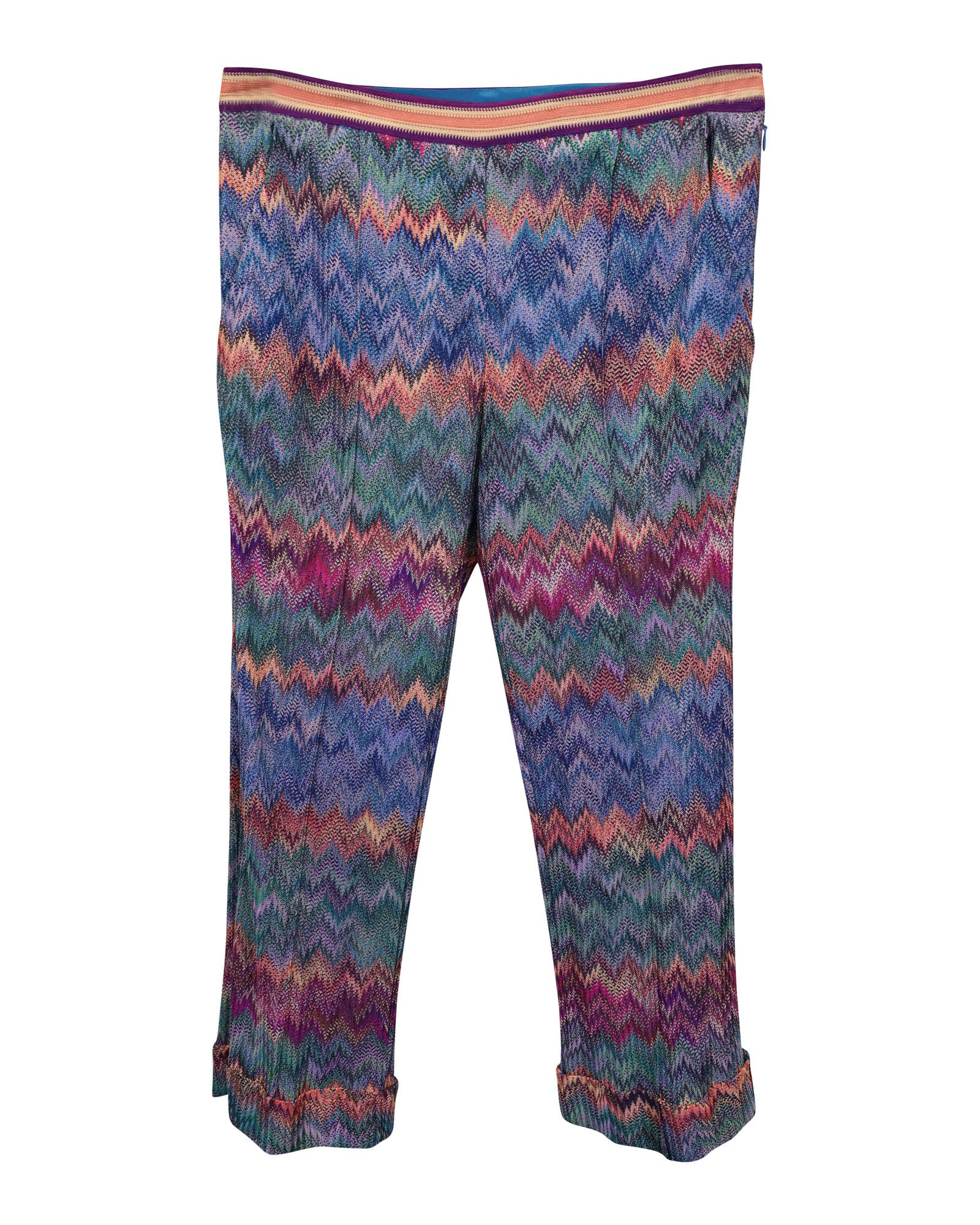 Missoni Missoni Zig Zag Culottes in Multicolor Rayon Size 28" / US 6 / IT 42 - 1 Thumbnail