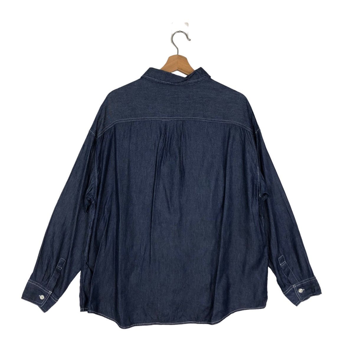 Japanese Brand VINTAGE DENIM SHIRT JACKET JAPAN INSPIRE ISSEY MIYAKE Size US L / EU 52-54 / 3 - 7 Thumbnail