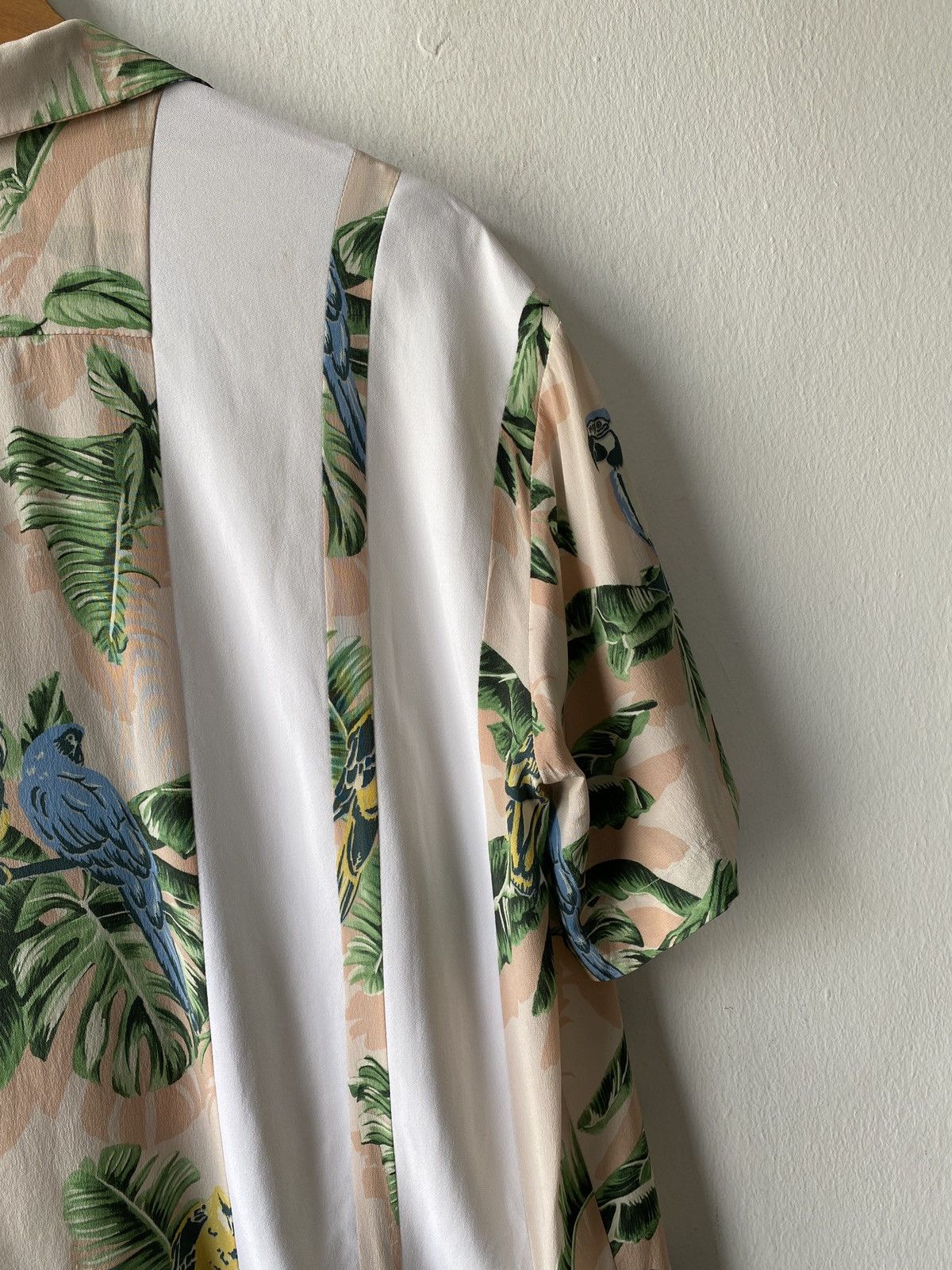 Stella McCartney Stella McCartney Stripe And Tropical Print Silk Shirt Size L / US 10 / IT 46 - 14 Thumbnail