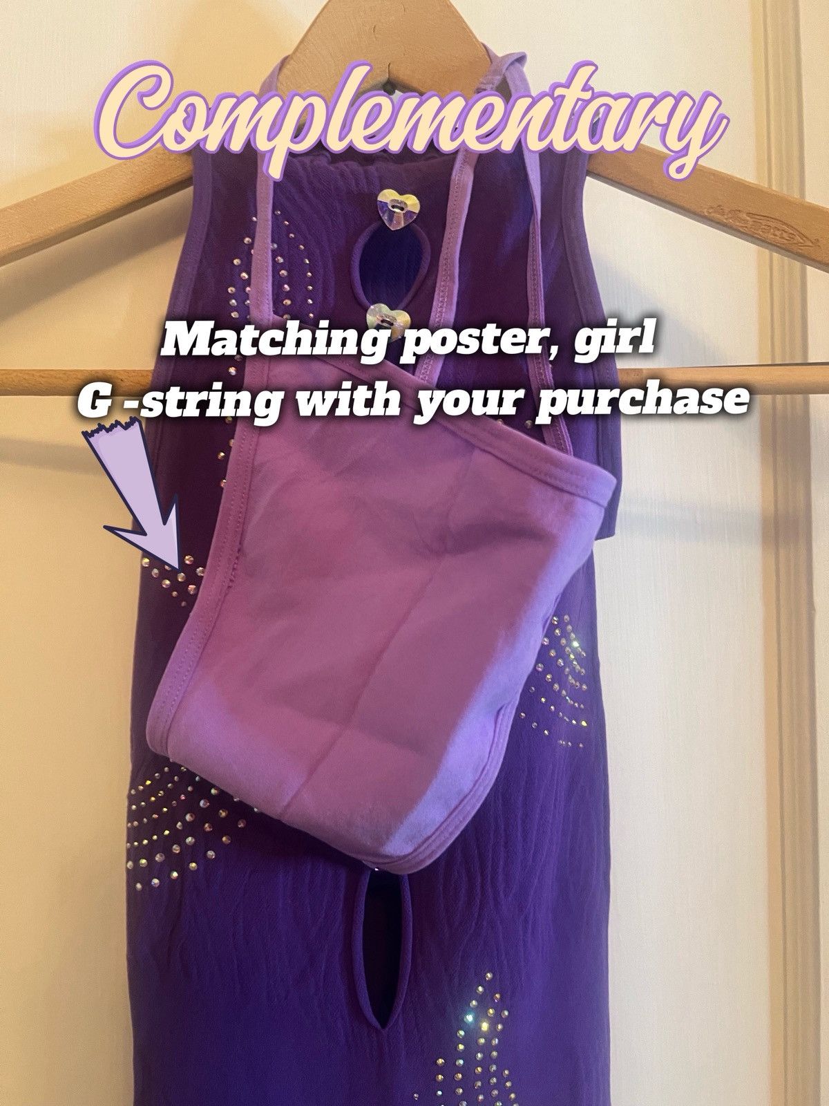 Poster Girl ONE SIZE PURPLE poster, girl jumpsuit Size 26" / US 2 / IT 38 - 14 Thumbnail