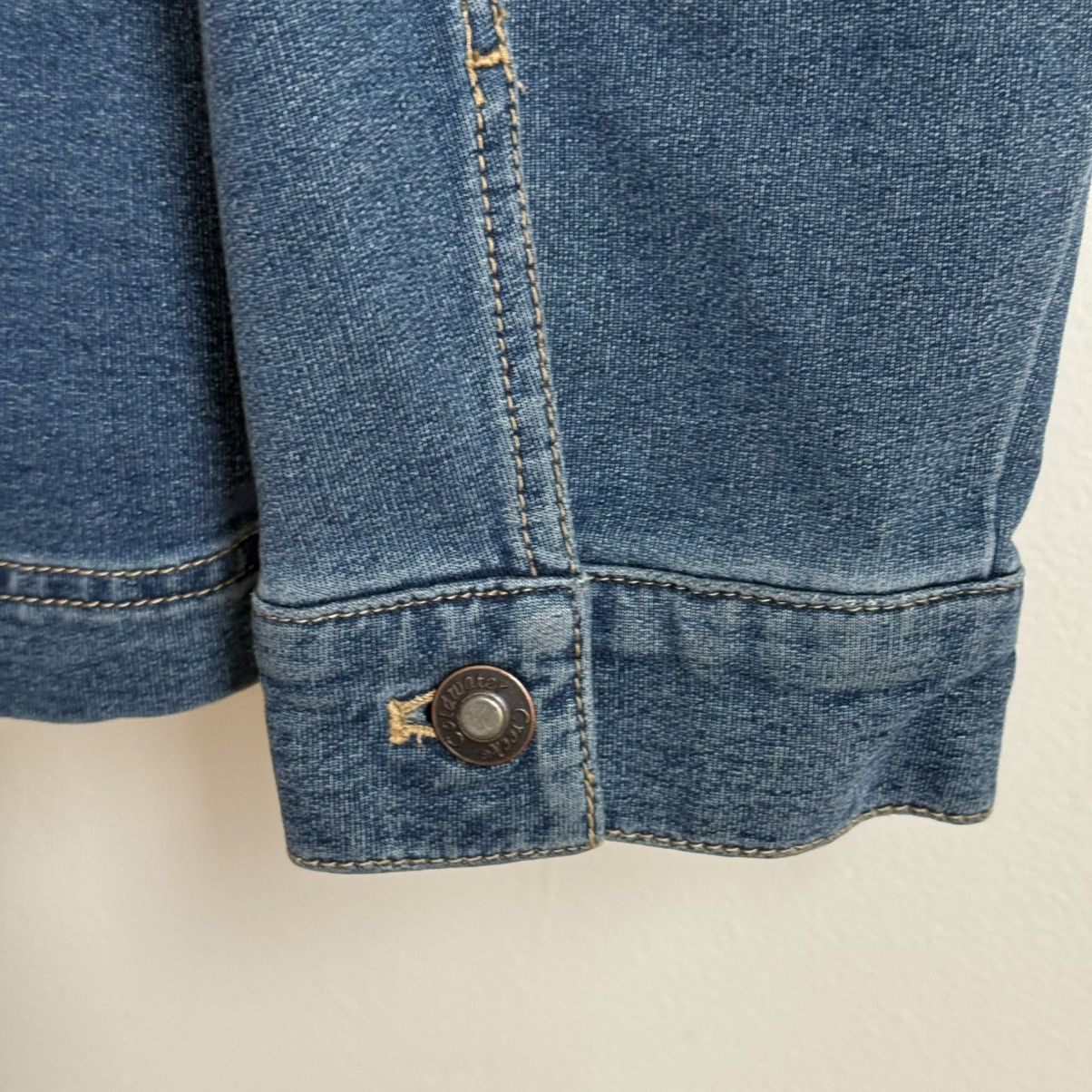 Vintage Coldwater Creek Denim Shirt Blue Stretch Button Up Pockets Size XXL / US 16-18 / IT 52-54 - 7 Thumbnail