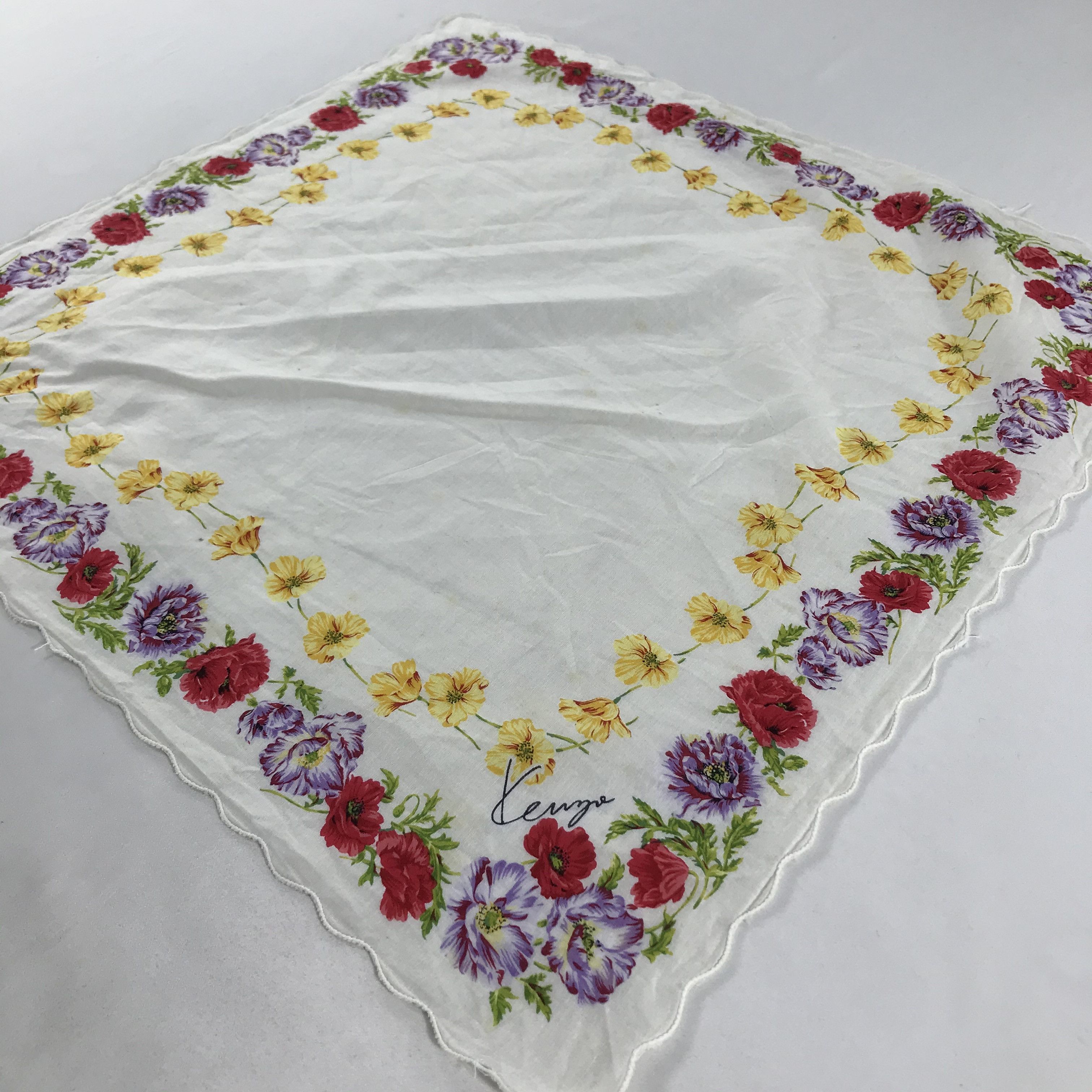 Kenzo × Vintage Kenzo Bandana / Handkerchief / Neckerchief - S1888 Size ONE SIZE - 2 Thumbnail