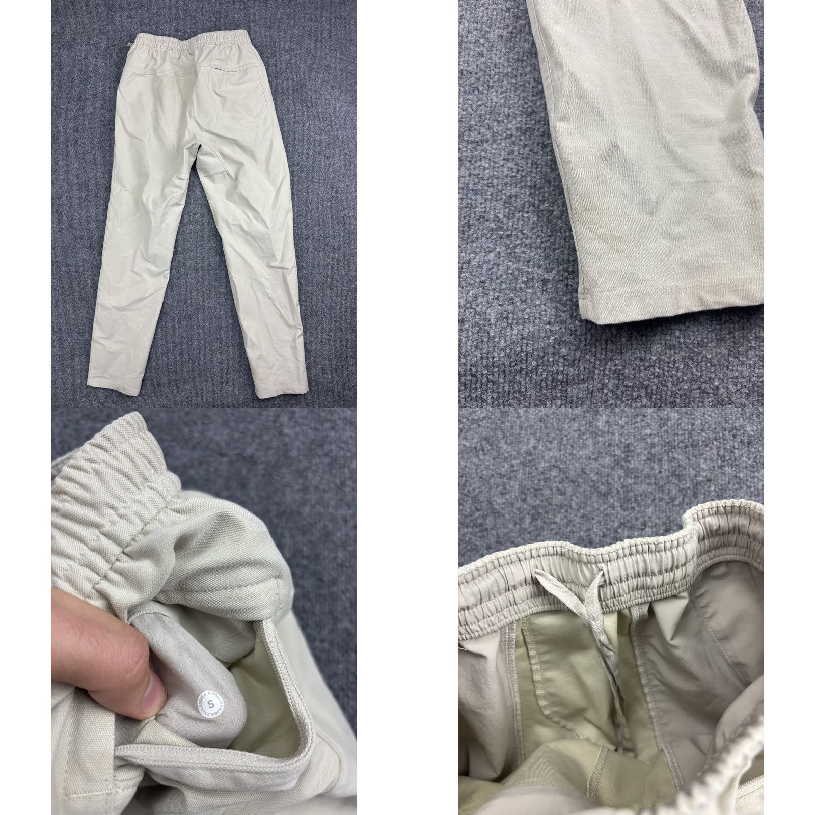 Lululemon Lululemon Mens Small Jogger Pants White Twill Elastic Waist Pockets Zip Pocket Size US 29 - 8 Thumbnail