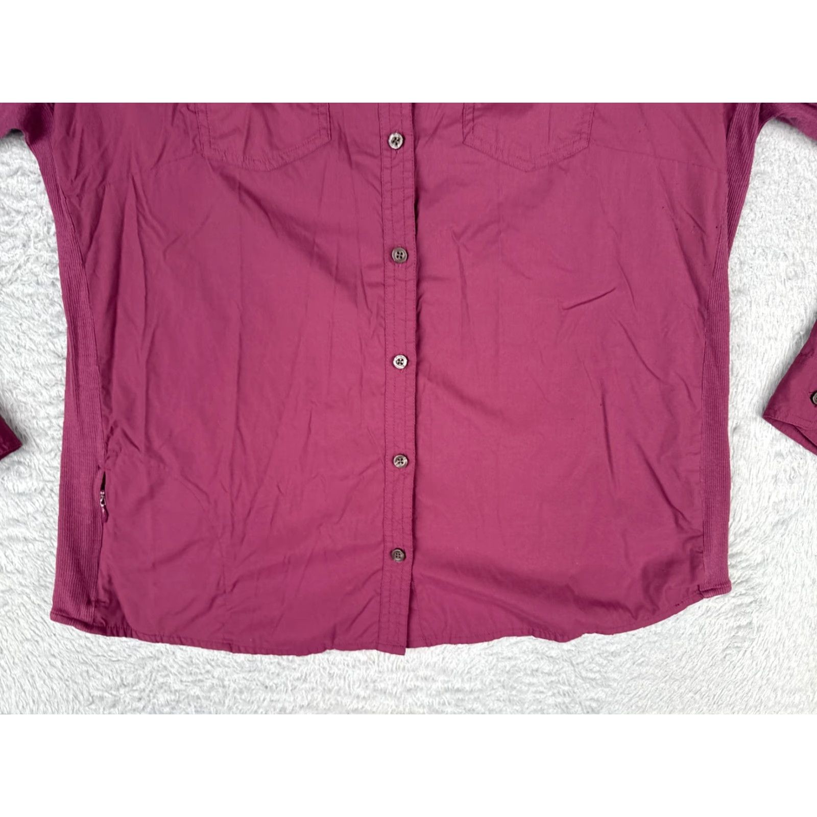 Vintage Marmot Shirt Women XL Beige Button-Up Long Sleeve Cotton Fish Camp Outdoor Hike All Seasons Pockets Vintage No Size XL / US 12-14 / IT 48-50 - 5 Thumbnail