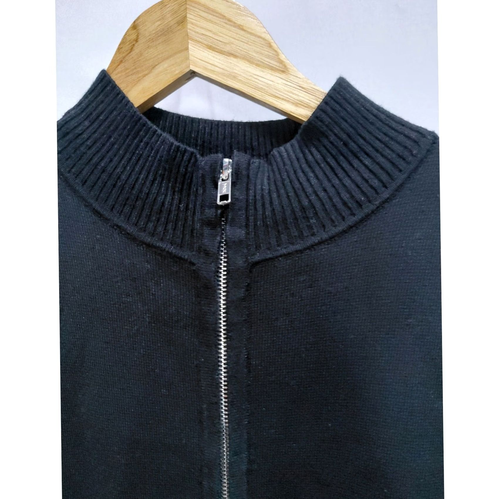 Vintage Ellie Makir New York Black Knit Dress Fit & Flare Half Zip XS Women Size XS / US 0-2 / IT 36-38 - 3 Thumbnail