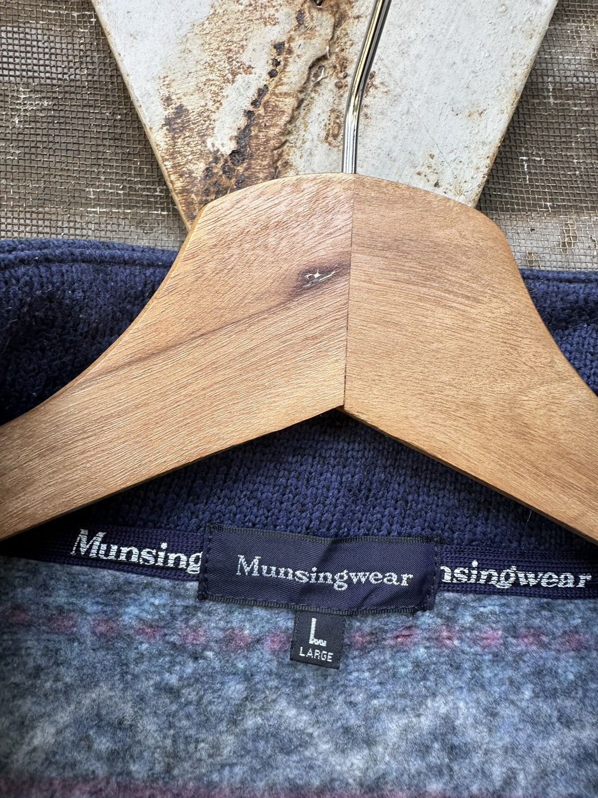 Japanese Brand 👹MunsingWear Pullover Jacket Size US L / EU 52-54 / 3 - 9 Thumbnail