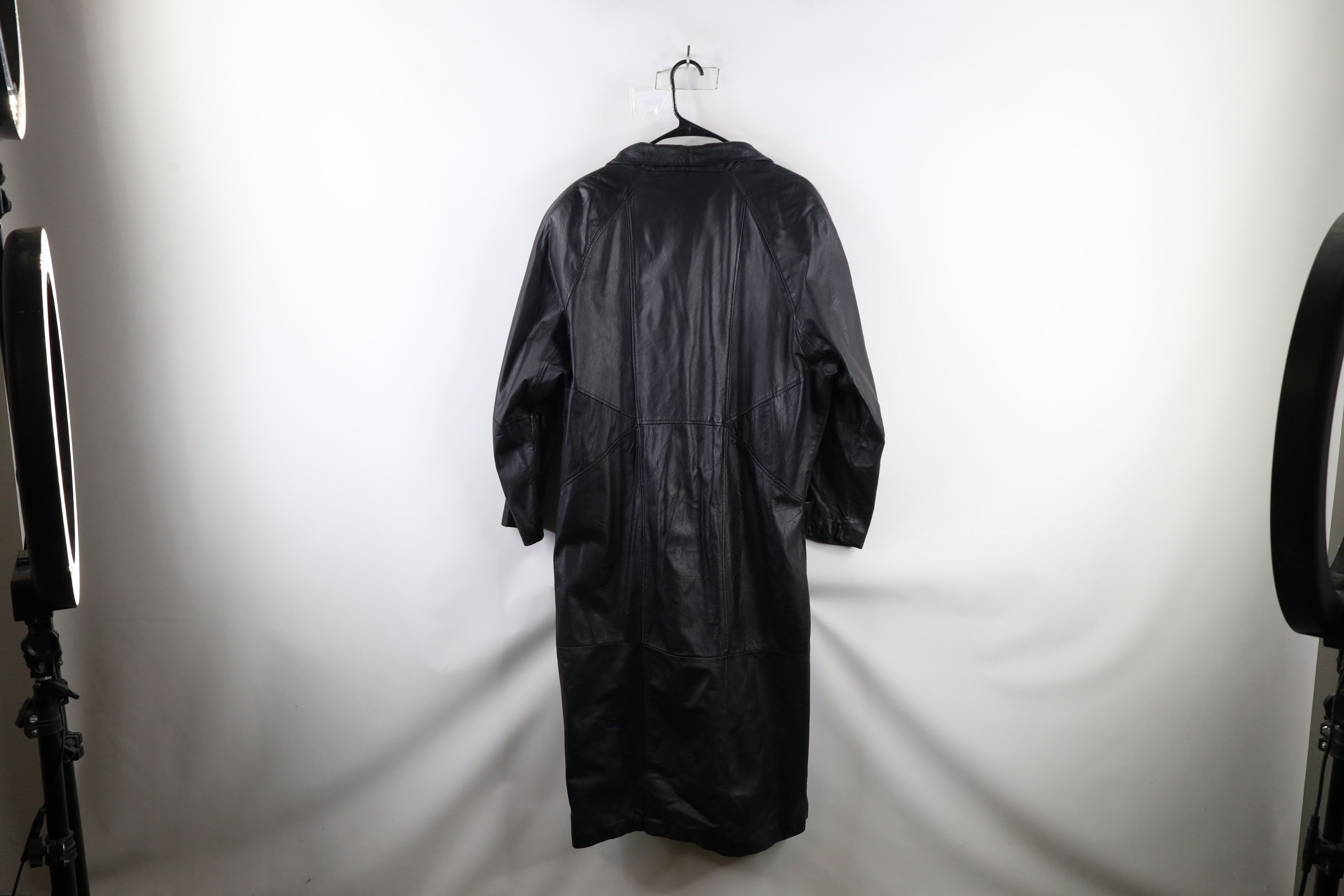Vintage Vintage 90s Streetwear Full Length Trench Coat Jacket Black Size M / US 6-8 / IT 42-44 - 12 Thumbnail