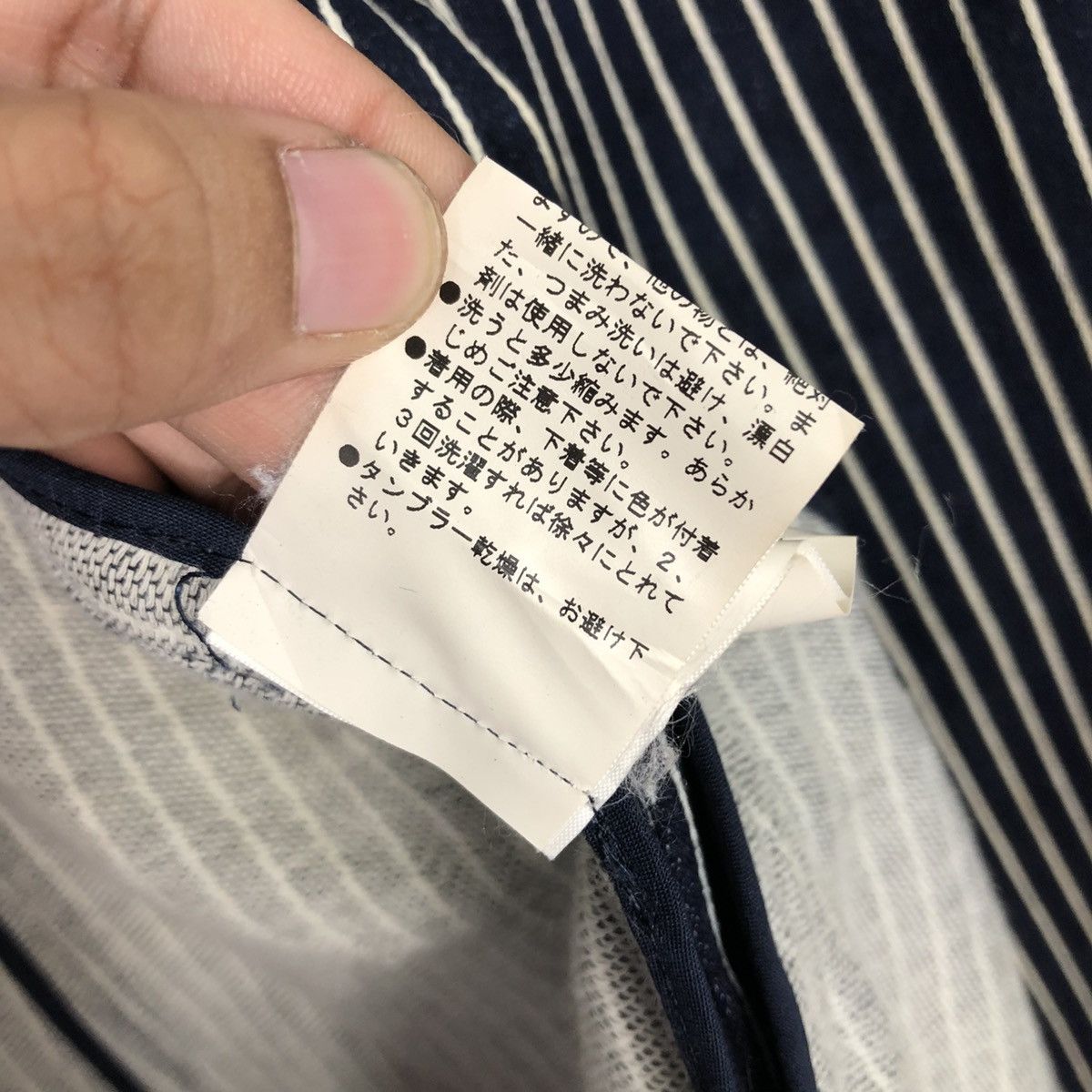 Indigo 📌Vintage Denim Indigo Striped Design Hickory B7 Issey Miyake Size US M / EU 48-50 / 2 - 23 Thumbnail