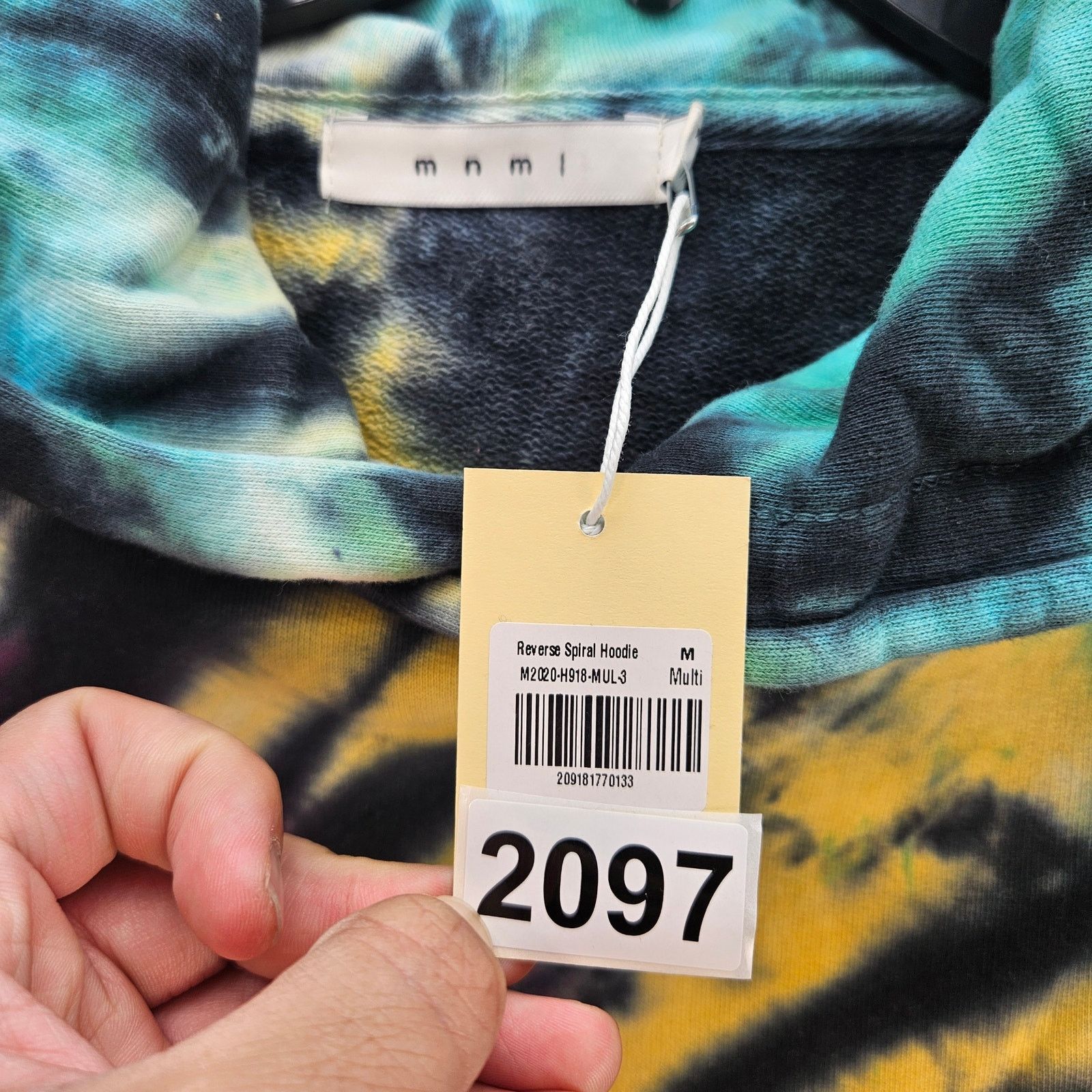 MNML MNML MEN'S MEDIUM REVERSE SPIRAL TIE DYE PULLOVER HOODIE NWT Size US M / EU 48-50 / 2 - 4 Thumbnail