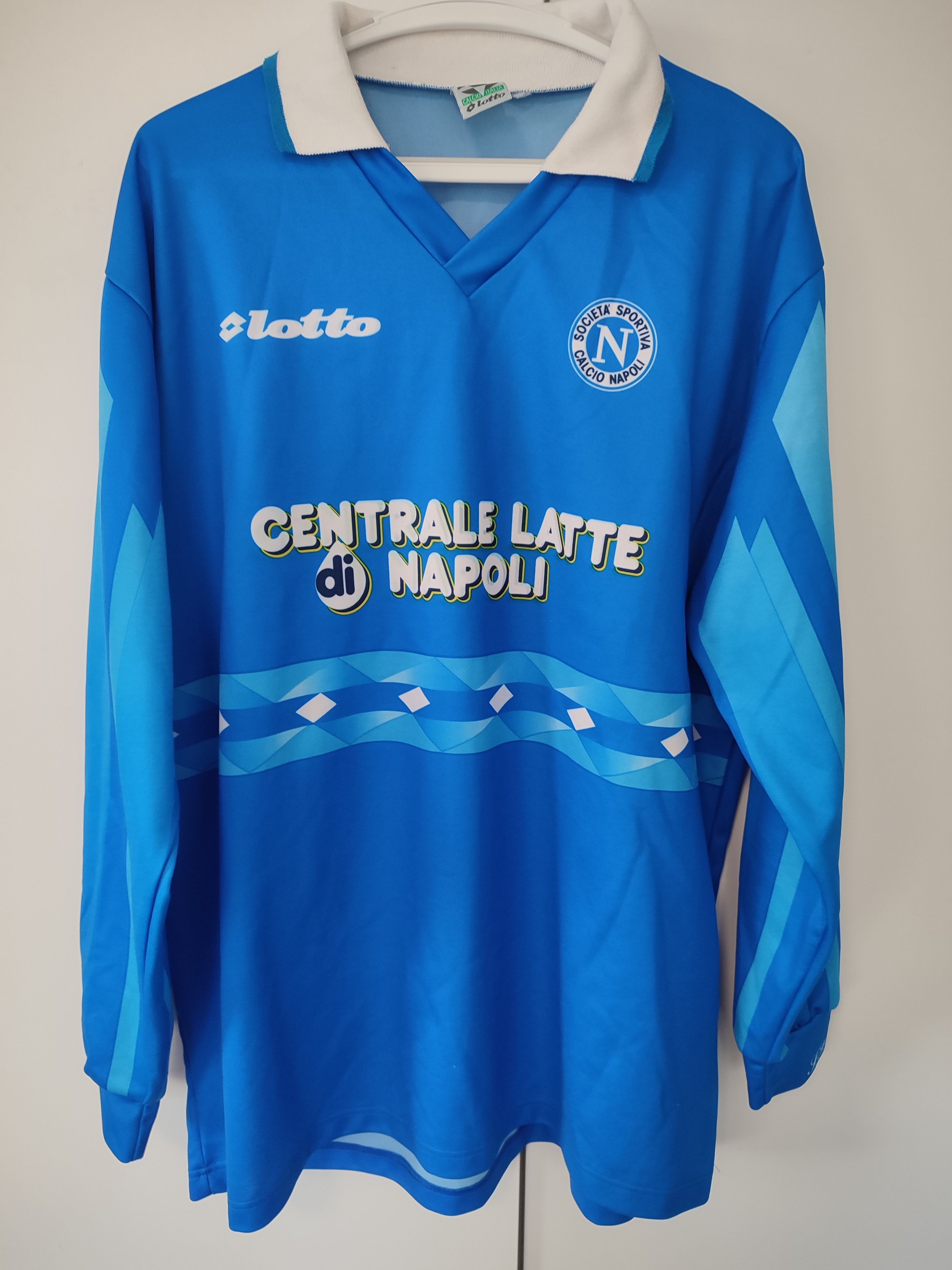 Vintage Lotto SSC NAPOLI 1996-1997 Long Sleeve Home FOOTBALL
