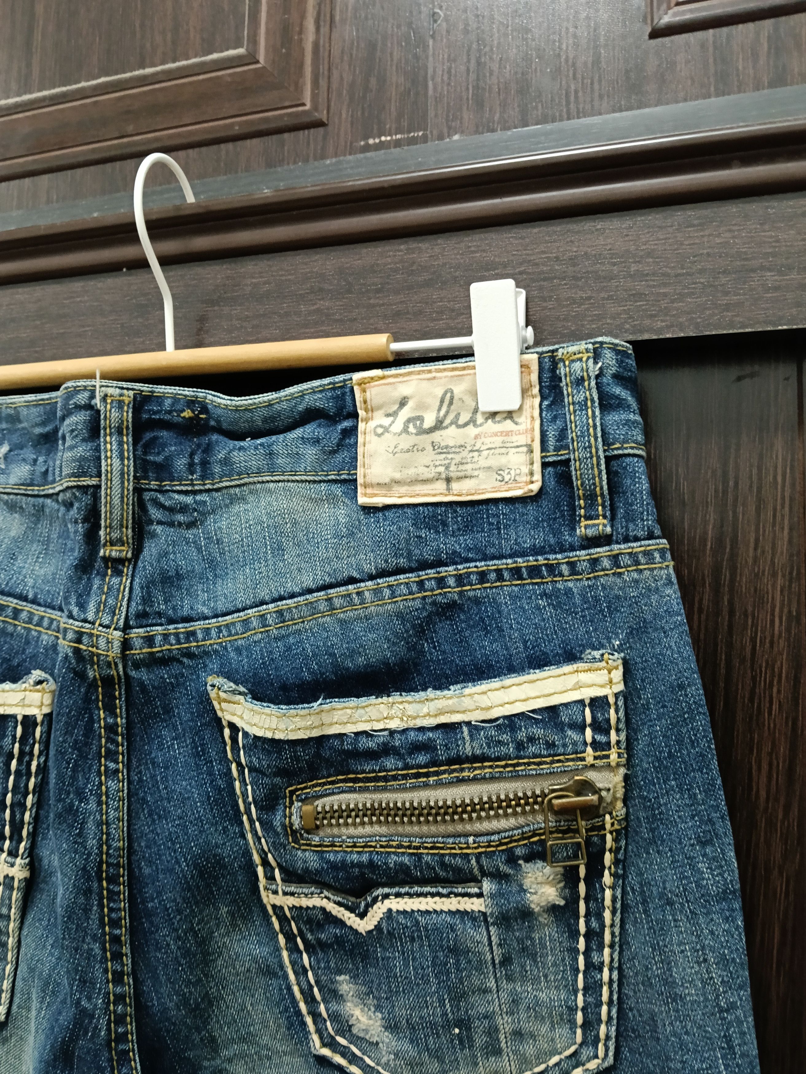 Japanese Brand 💥Flared Distressed Lolita Jeans 💥 Size US 34 / EU 50 - 10 Thumbnail