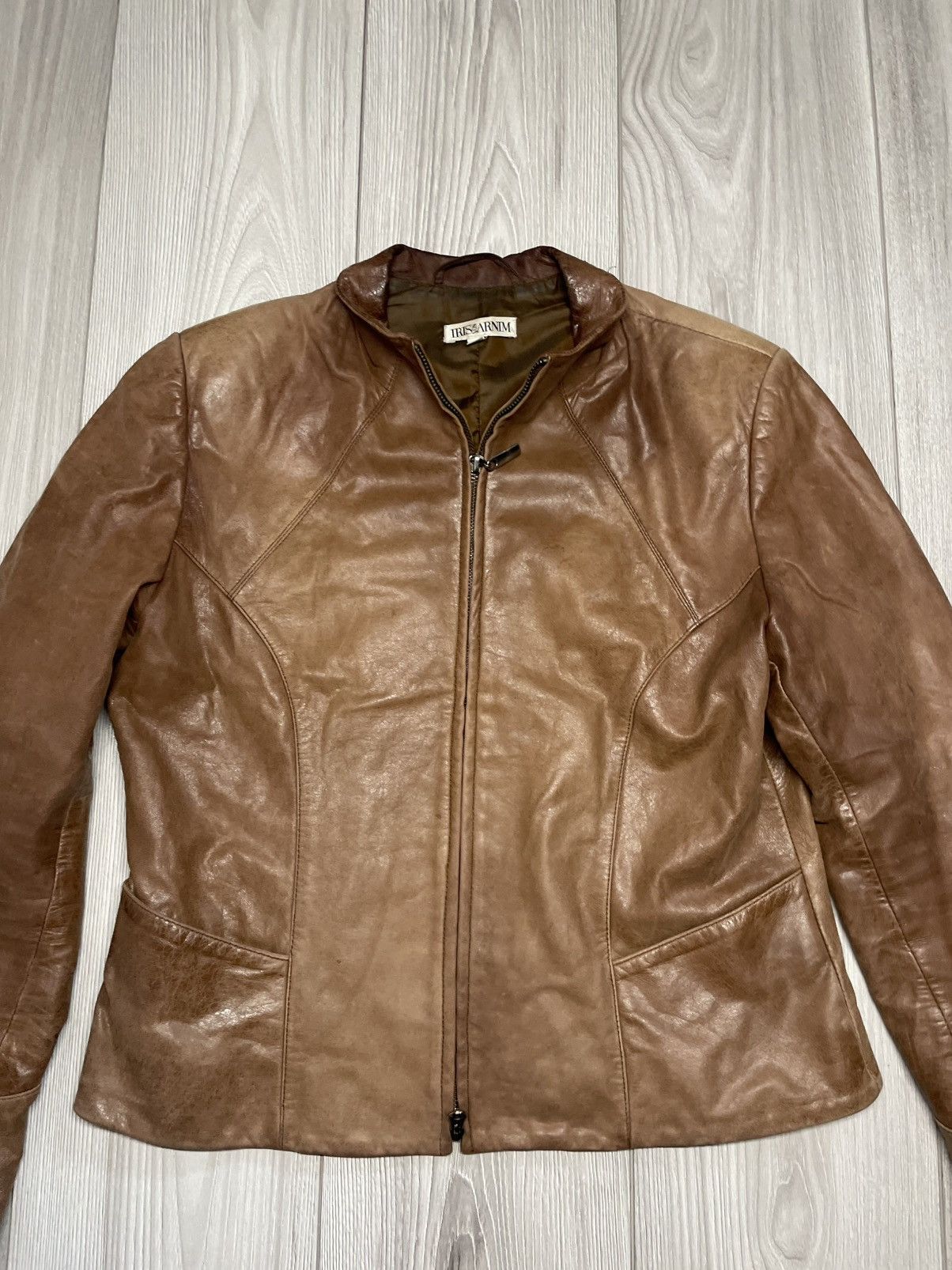 Iris von Arnim Vintage 90s Iris Von Arnim genuine leather biker jacket Size M / US 6-8 / IT 42-44 - 6 Thumbnail