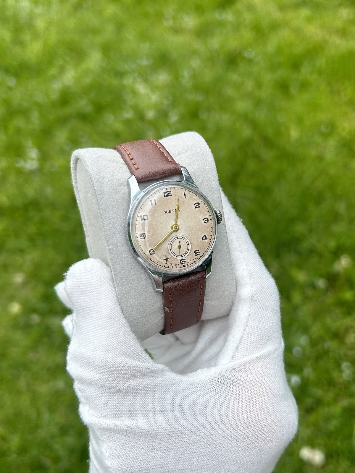 Vintage Vintage Pobeda Watch USSR Soviet Mechanical Authentic 1950s Size ONE SIZE - 12 Thumbnail
