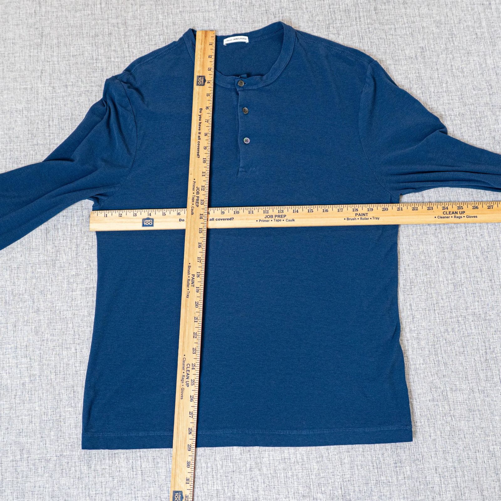 James Perse JAMES PERSE Standard Long Sleeve Henley Shirt Blue cotton 2 Size US M / EU 48-50 / 2 - 8 Thumbnail