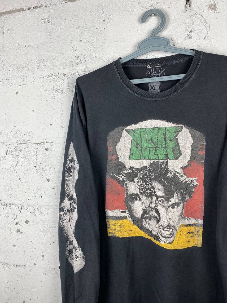 Rap Tees × Vintage Vintage Rap Streetwear Violence Tour T-Shirt Faded Black Size US XL / EU 56 / 4 - 3 Thumbnail