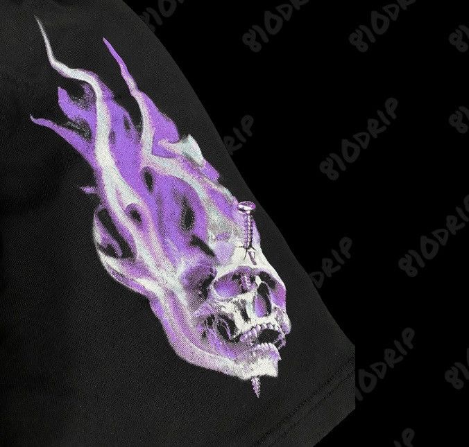 Vlone Vlone Purple Skully Shorts (L) Size US 34 / EU 50 - 3 Thumbnail