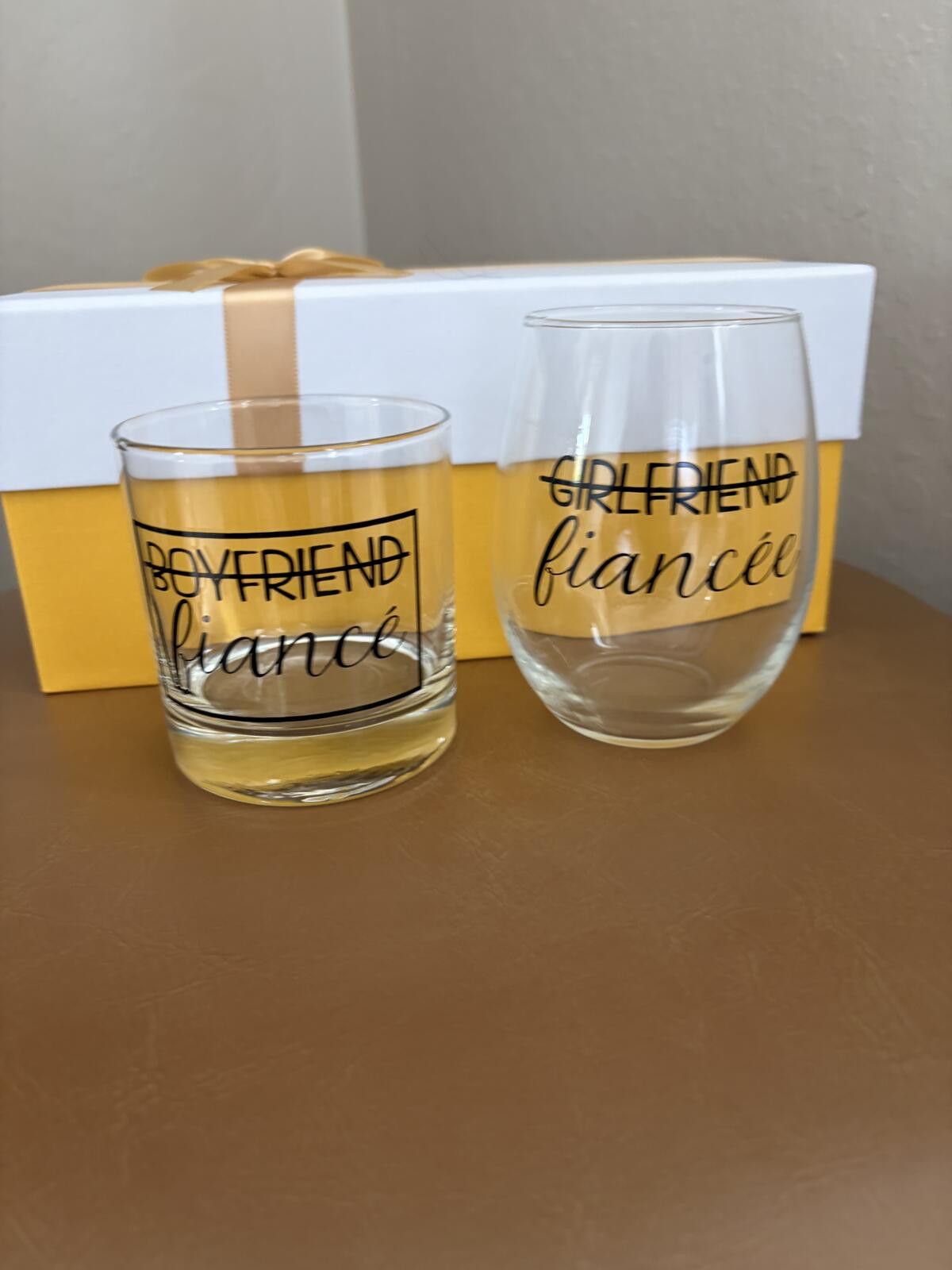 Other New fiancé glasses set of 2 Size ONE SIZE - 2 Thumbnail