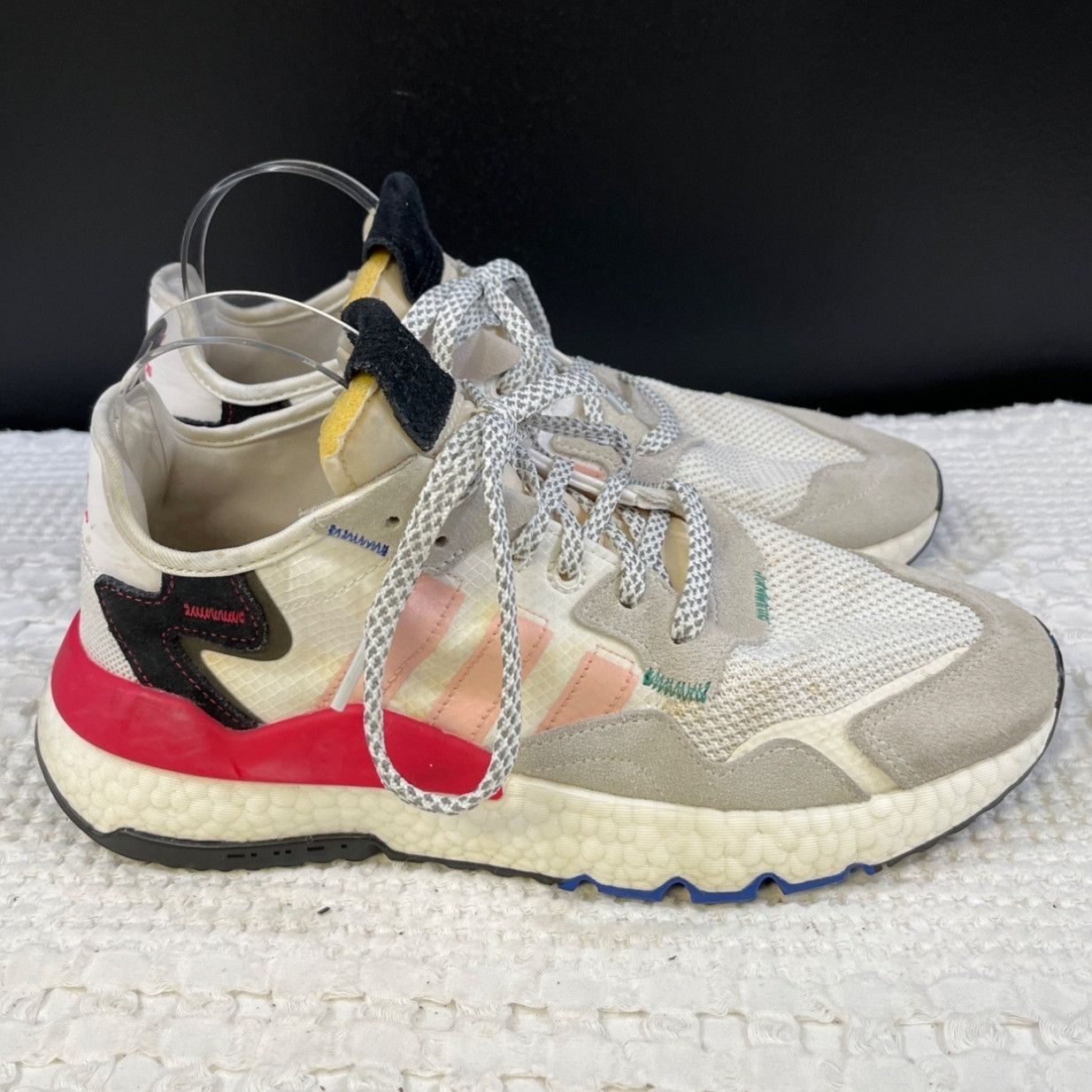 Adidas Adidas Women's White/Pink Running Shoes/Sneakers Sz 10 SKU 5 Size US 10 / IT 40 - 3 Thumbnail
