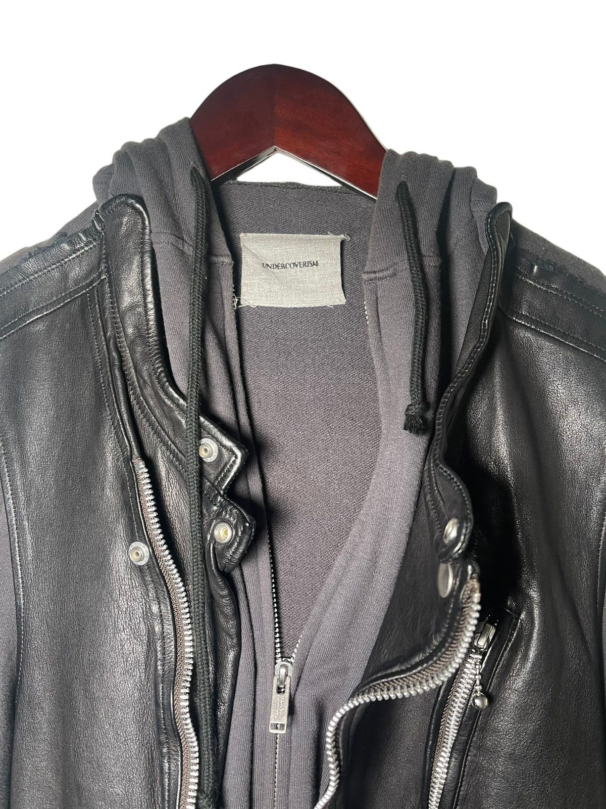 Jun Takahashi Undercover ss12 leather zip up jacket Size US M / EU 48-50 / 2 - 3 Thumbnail