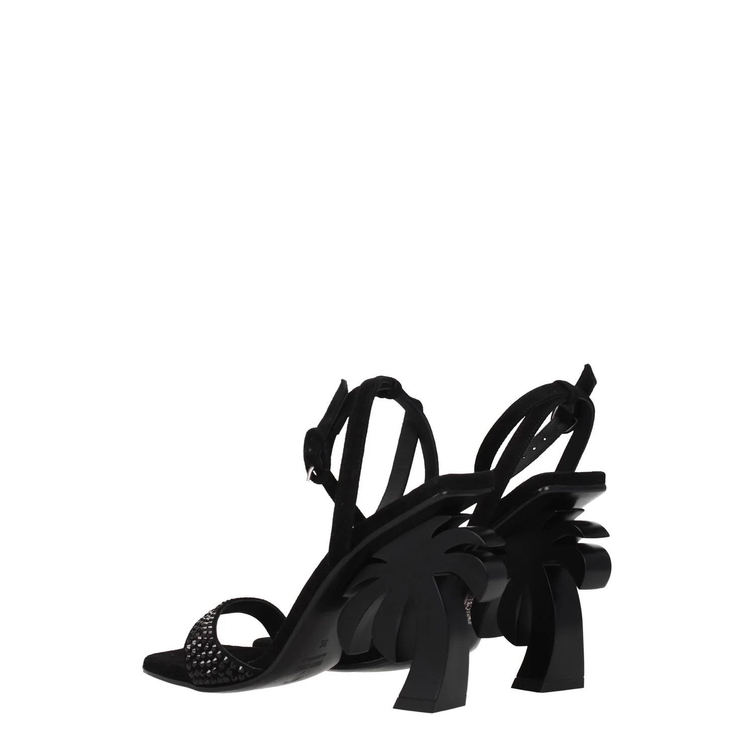 Palm Angels ob1o1e1124 Suede Sandals in Black Size US 7 / IT 37 - 4 Thumbnail