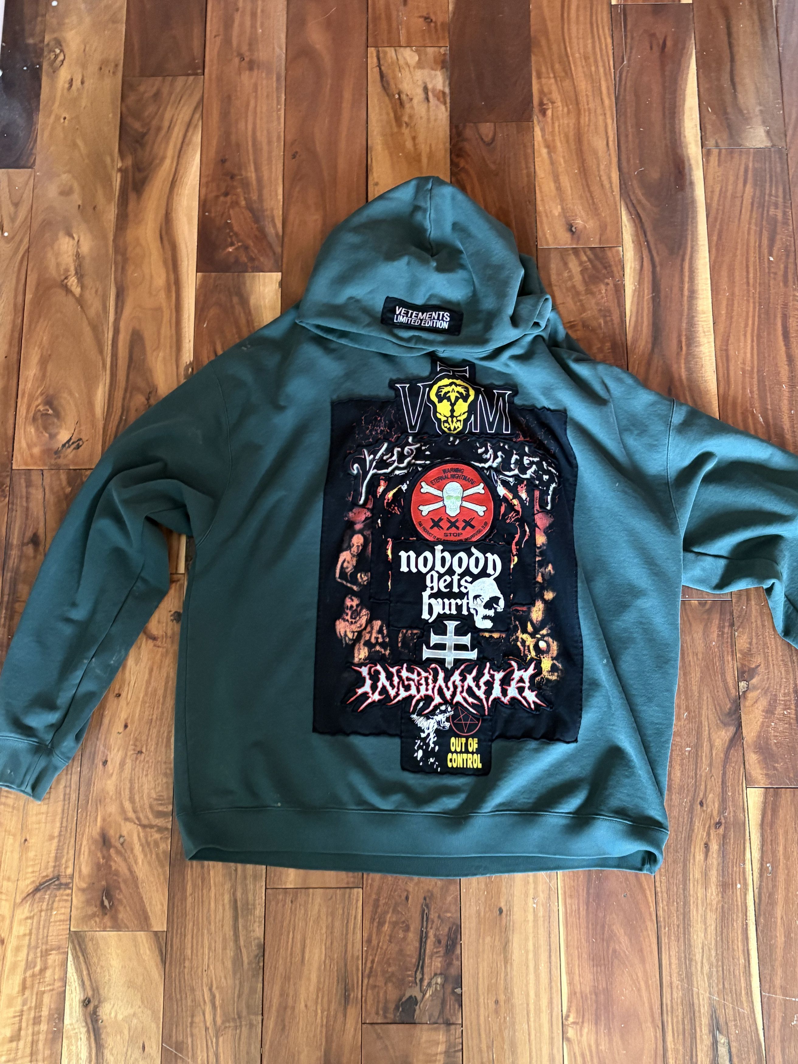 Vetements フーディ VETEMENTS ヴェトモン FW24 キッズ KIDS DOUBLE ANARCHY HOODIE