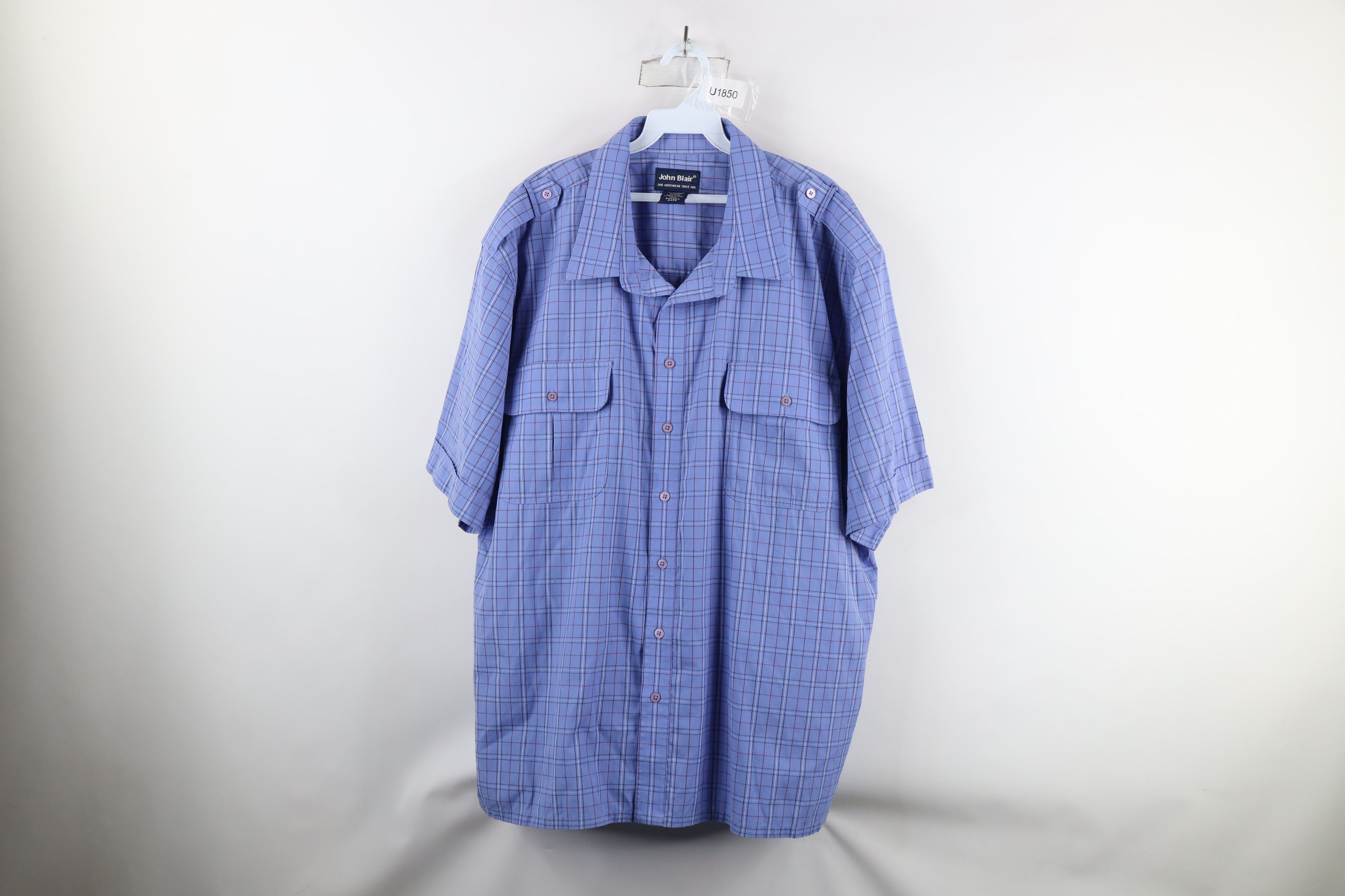 Vintage Vintage 90s Streetwear Bush Short Sleeve Button Shirt Plaid Size US XXL / EU 58 / 5 - 1 Thumbnail