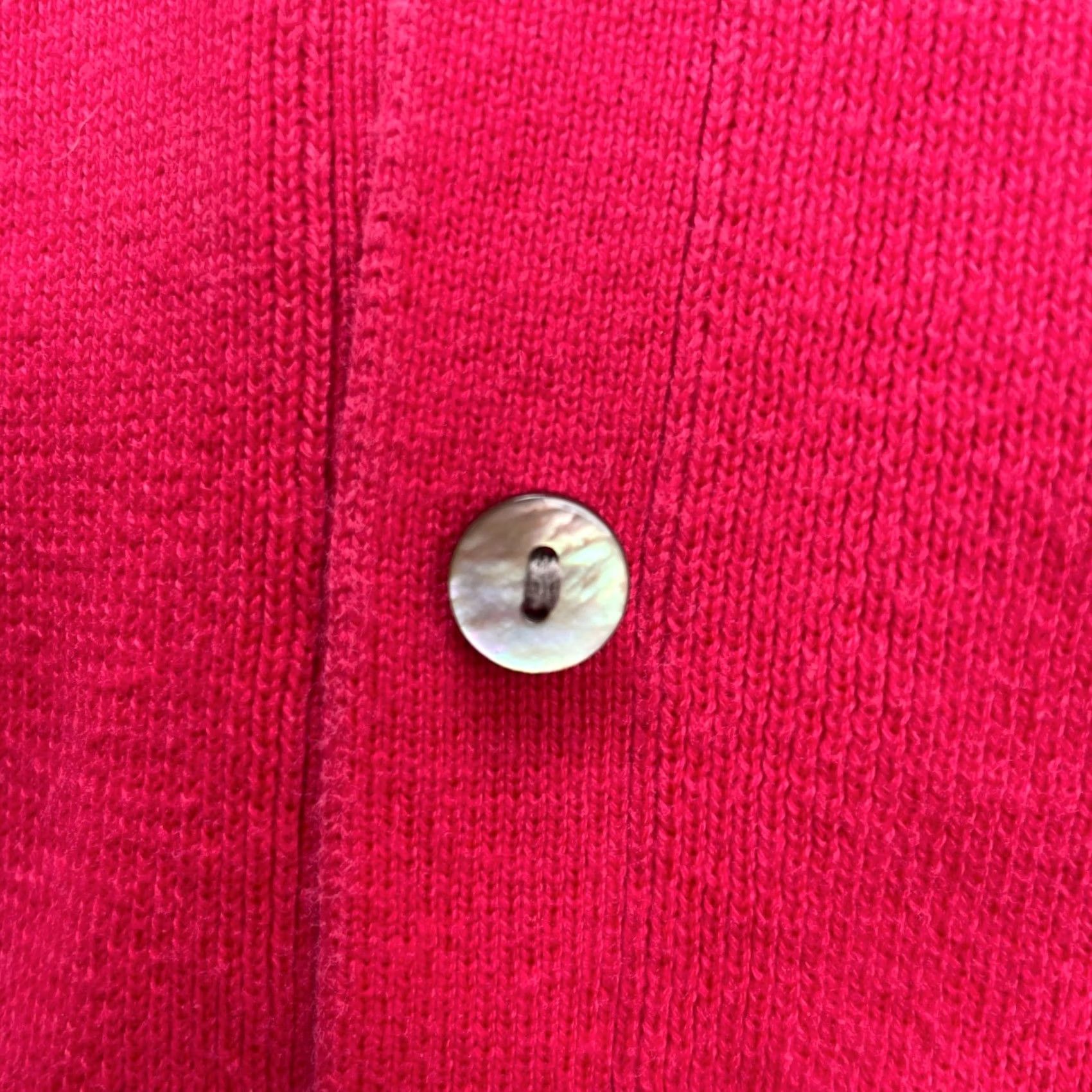 Lands' End VINTAGE Lands' End Sweater Cardigan Womens Medium Red Tight-Knit Button Front V-Neck Winter Casual Comfort Men’s? Size M / US 6-8 / IT 42-44 - 7 Thumbnail