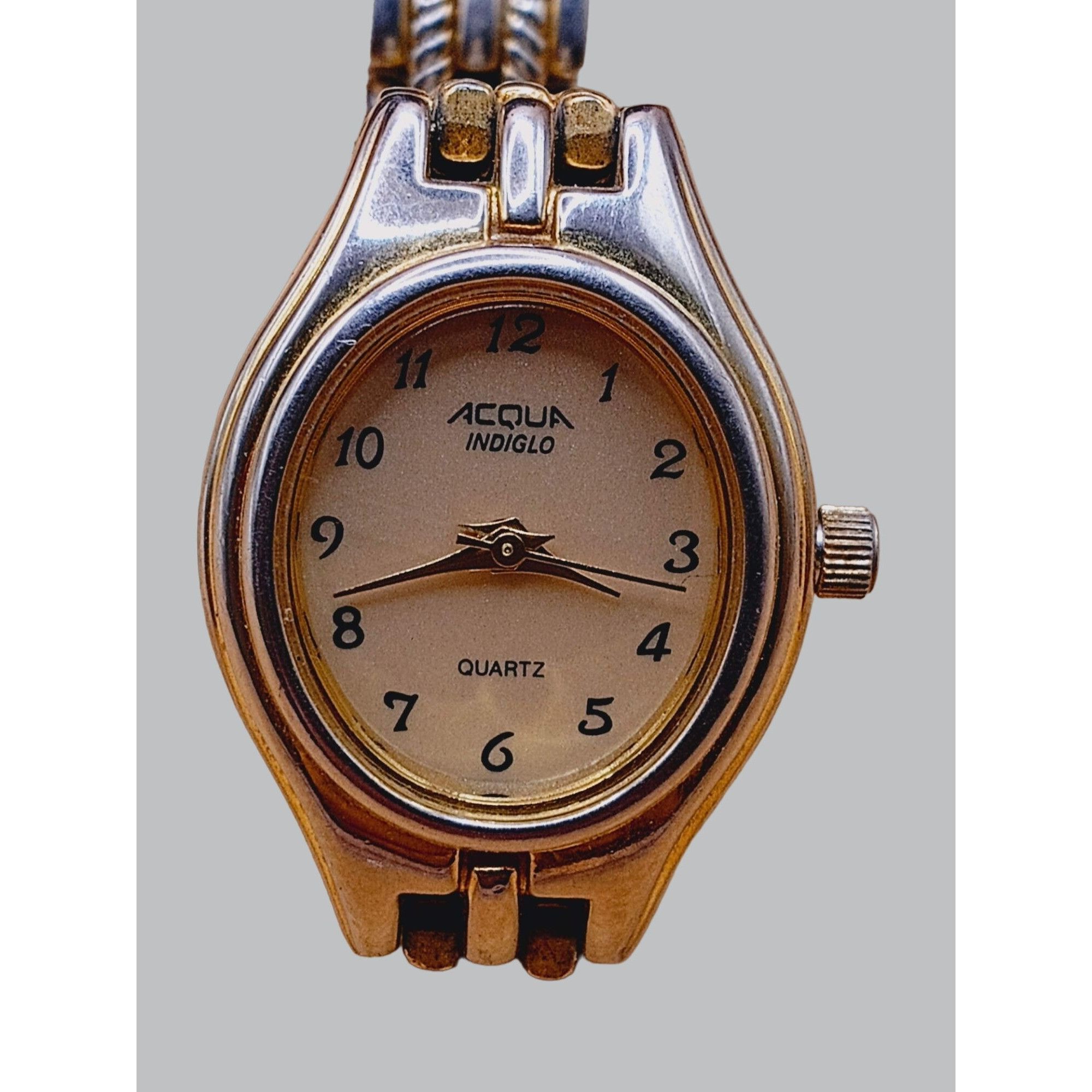 Montre habillée vintage Acqua Indiglo pour hommes par Timex c1970s - France