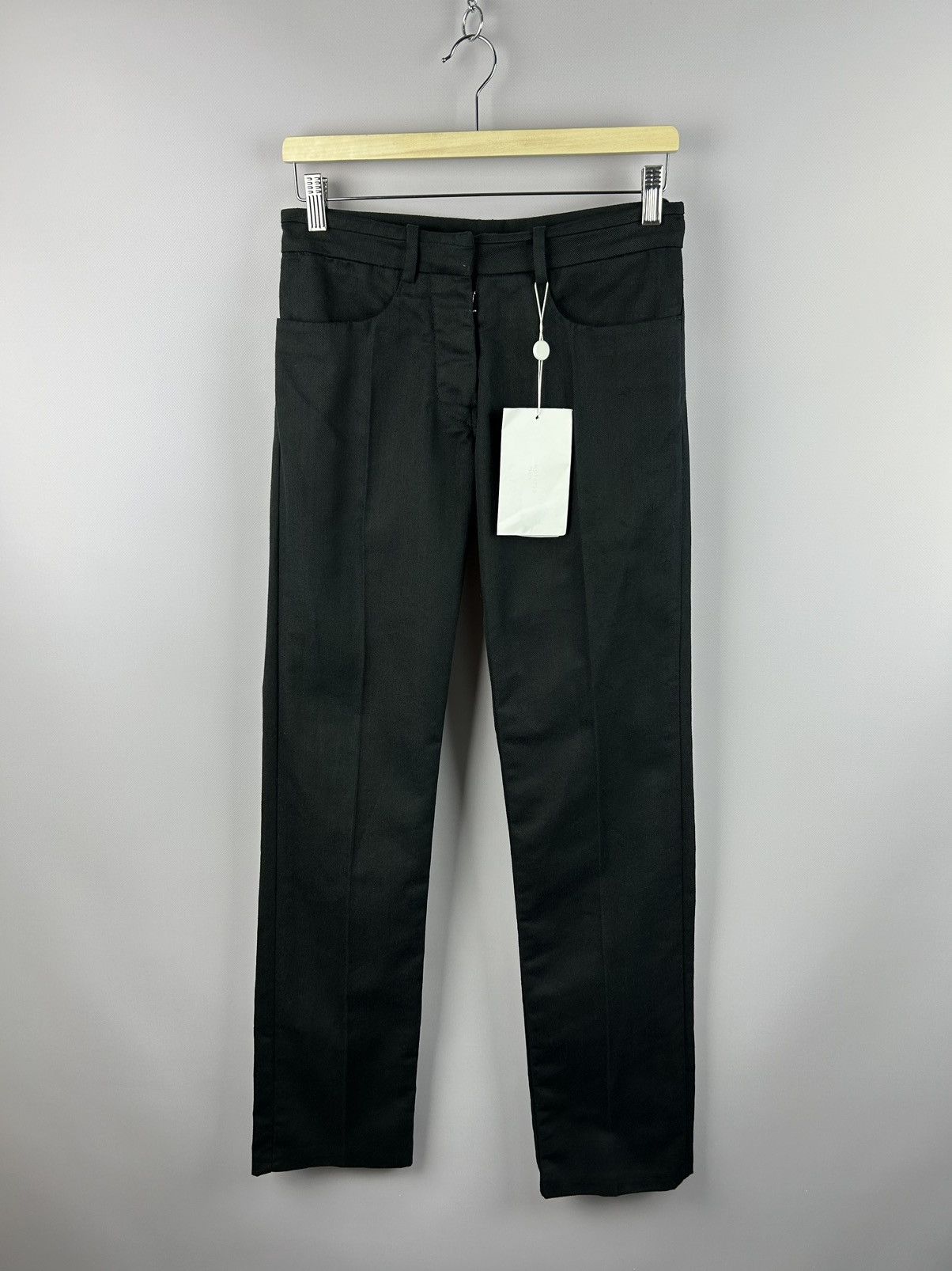 Maison Margiela Maison Margiela S/S 2010 Flat Front Black Pants Size IT42 Size 28" / US 6 / IT 42 - 1 Thumbnail