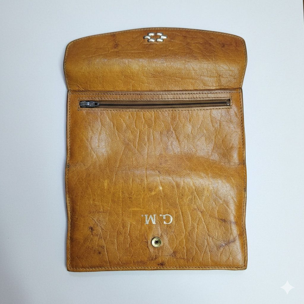Other Baronet 7x4" Checkbook Wallet Vintage Top Grain Leather Sued Size ONE SIZE - 4 Thumbnail