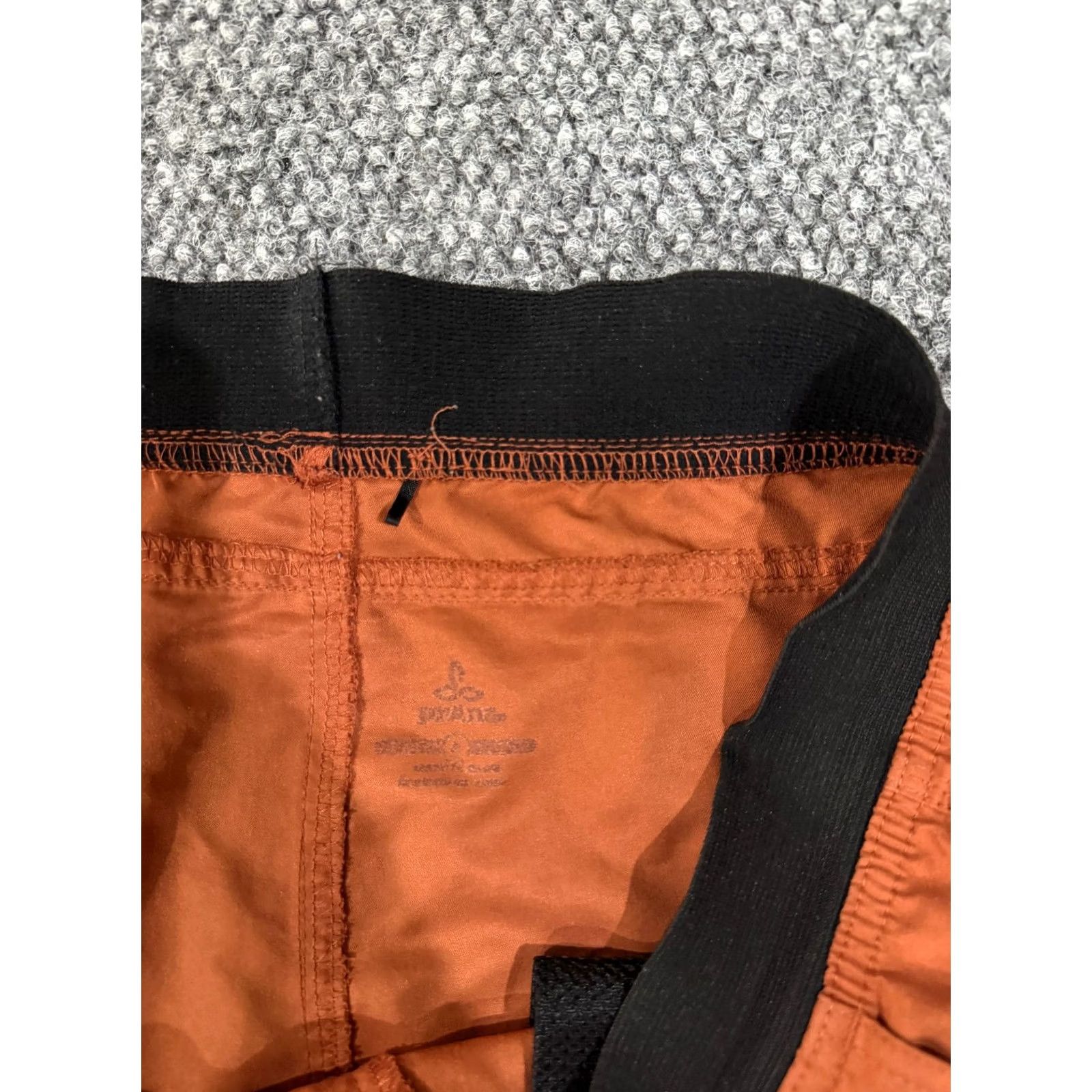 Prana Prana shorts Mens 2XL orange lightweight outdoor hiking casual pull on Size US 39 - 3 Thumbnail