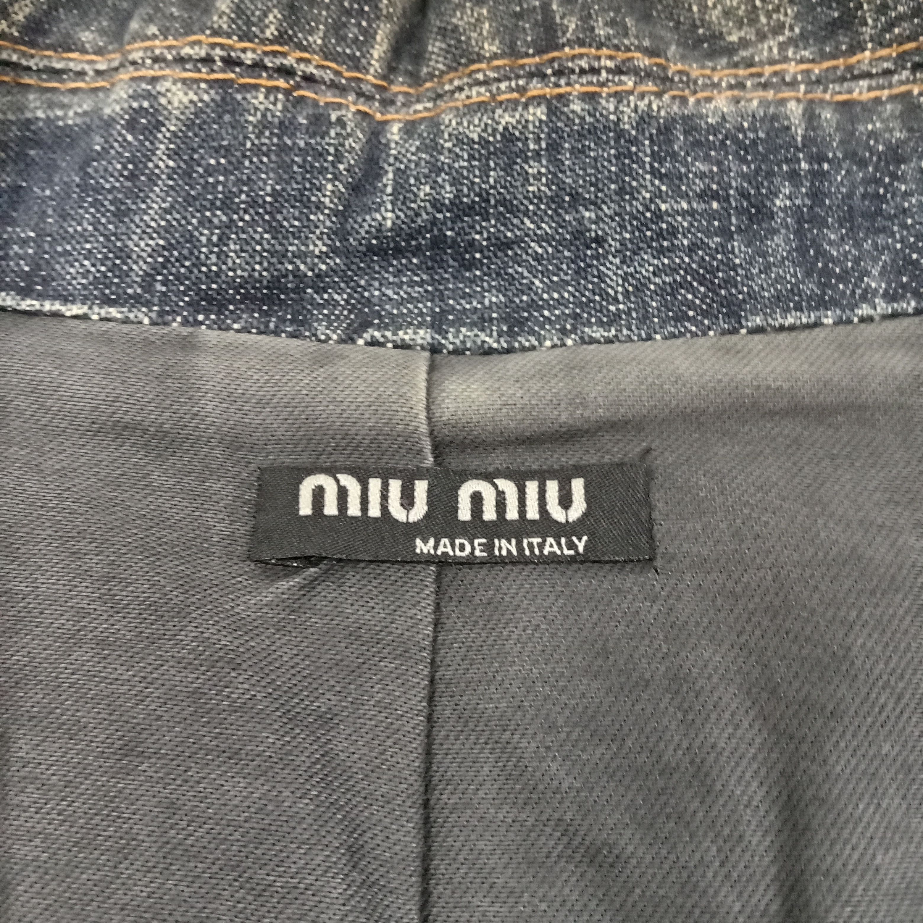 Miu Miu Miu Miu Italy Denim Jacket C256N2 Size XS / US 0-2 / IT 36-38 - 3 Thumbnail