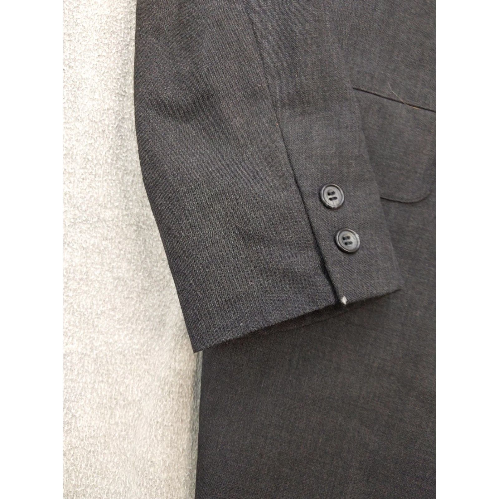Jos. A. Bank VINTAGE Jos. A. Bank Blazer Mens 42R Gray Wool Jacket Unstructured 2 Piece Suit Coat Casual Formal 90s Mens Size 42R - 3 Thumbnail