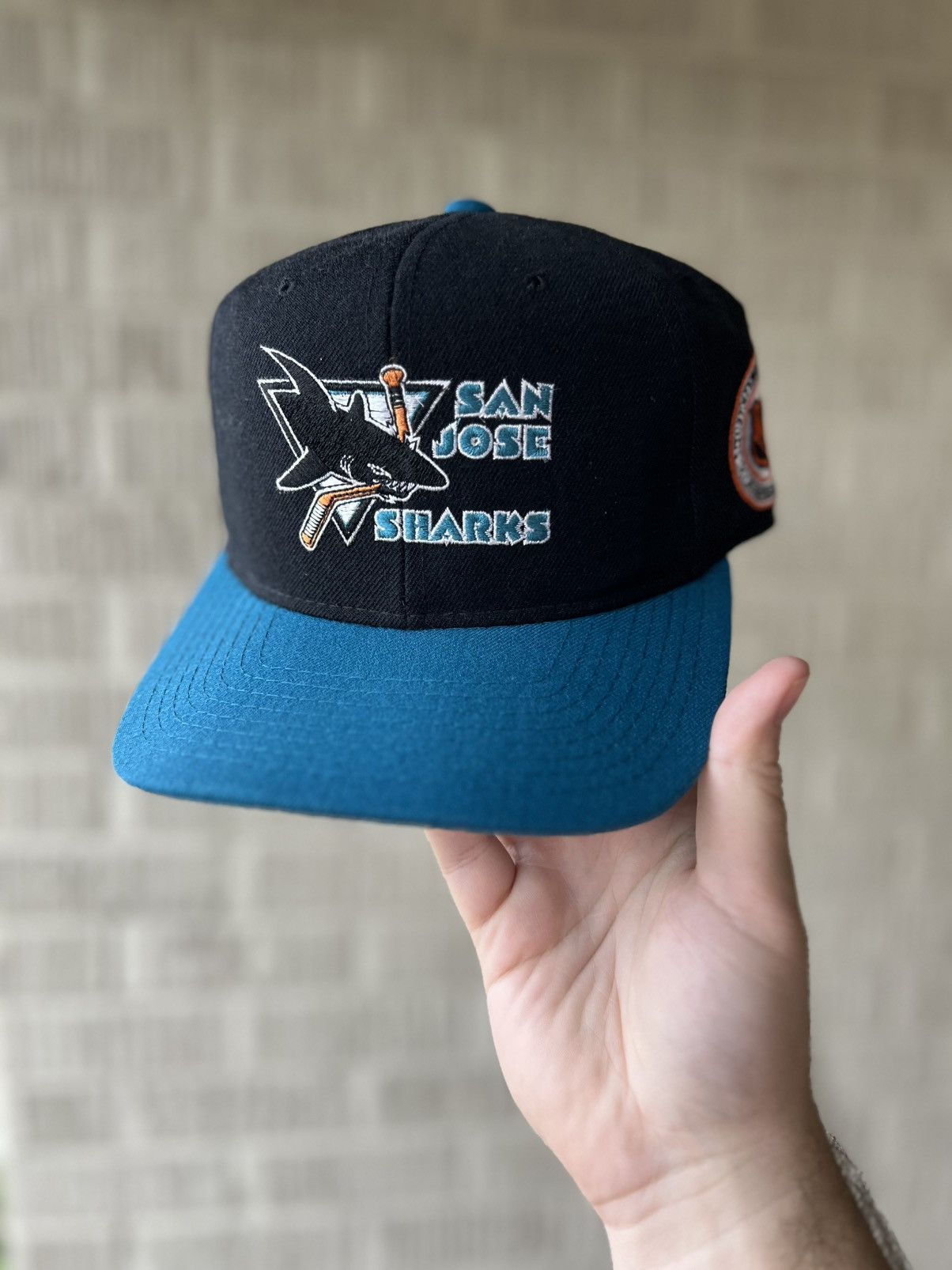 Sports Specialties Vintage NHL Starter Wool San Jose Sharks SnapBack Hat Size ONE SIZE - 1 Thumbnail