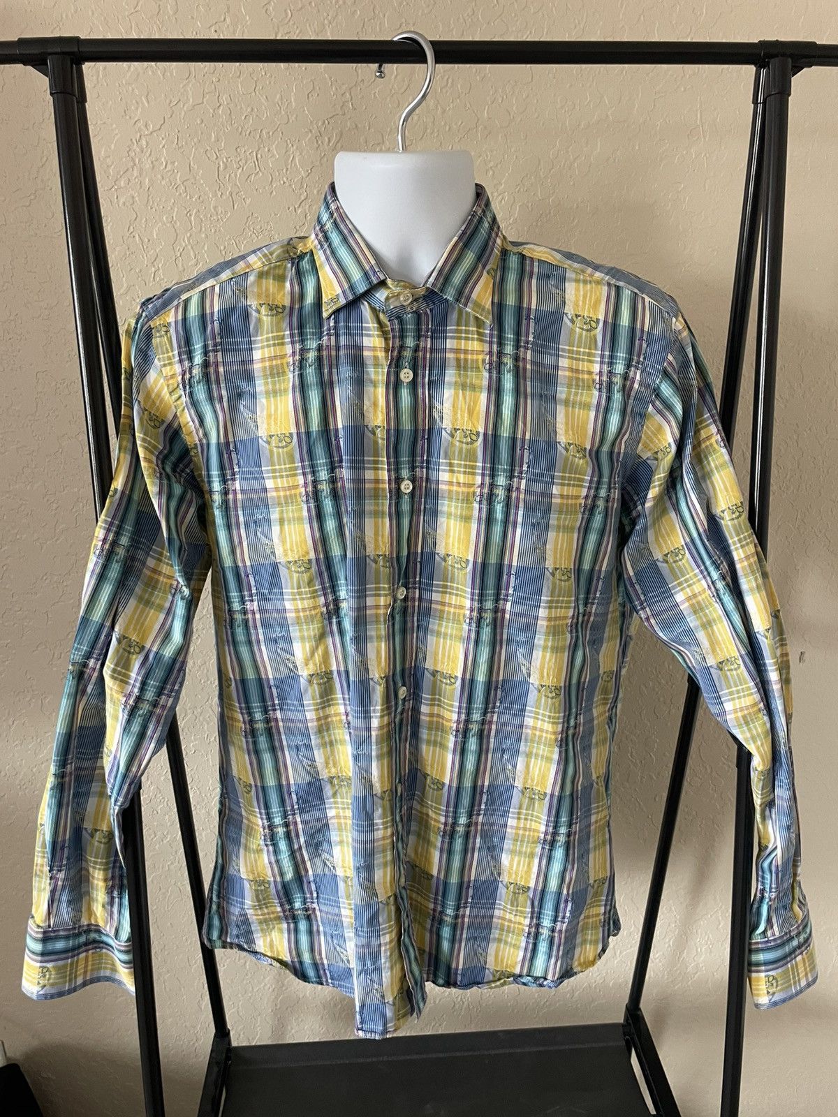 Etro Paisley Plaid Cotton button front shirt Size US M / EU 48-50 / 2 - 1 Thumbnail