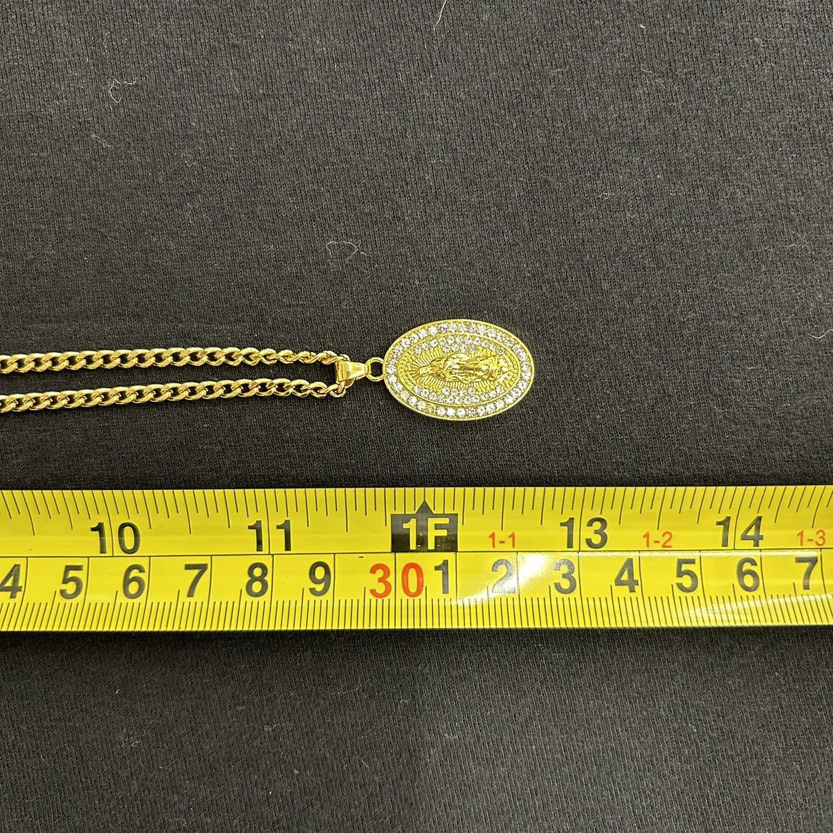 Japanese Brand × Vintage Y2K 2000s gold plated Maria pendant hip hop chain Size ONE SIZE - 5 Thumbnail