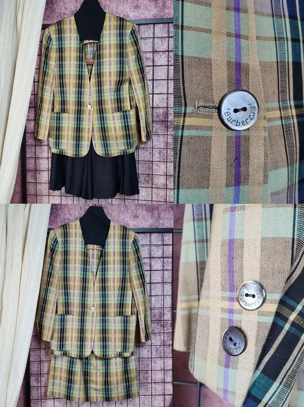 Burberry Burberry Beige Checkered Long Sleeve Cardigan Size M / US 6-8 / IT 42-44 - 1 Thumbnail